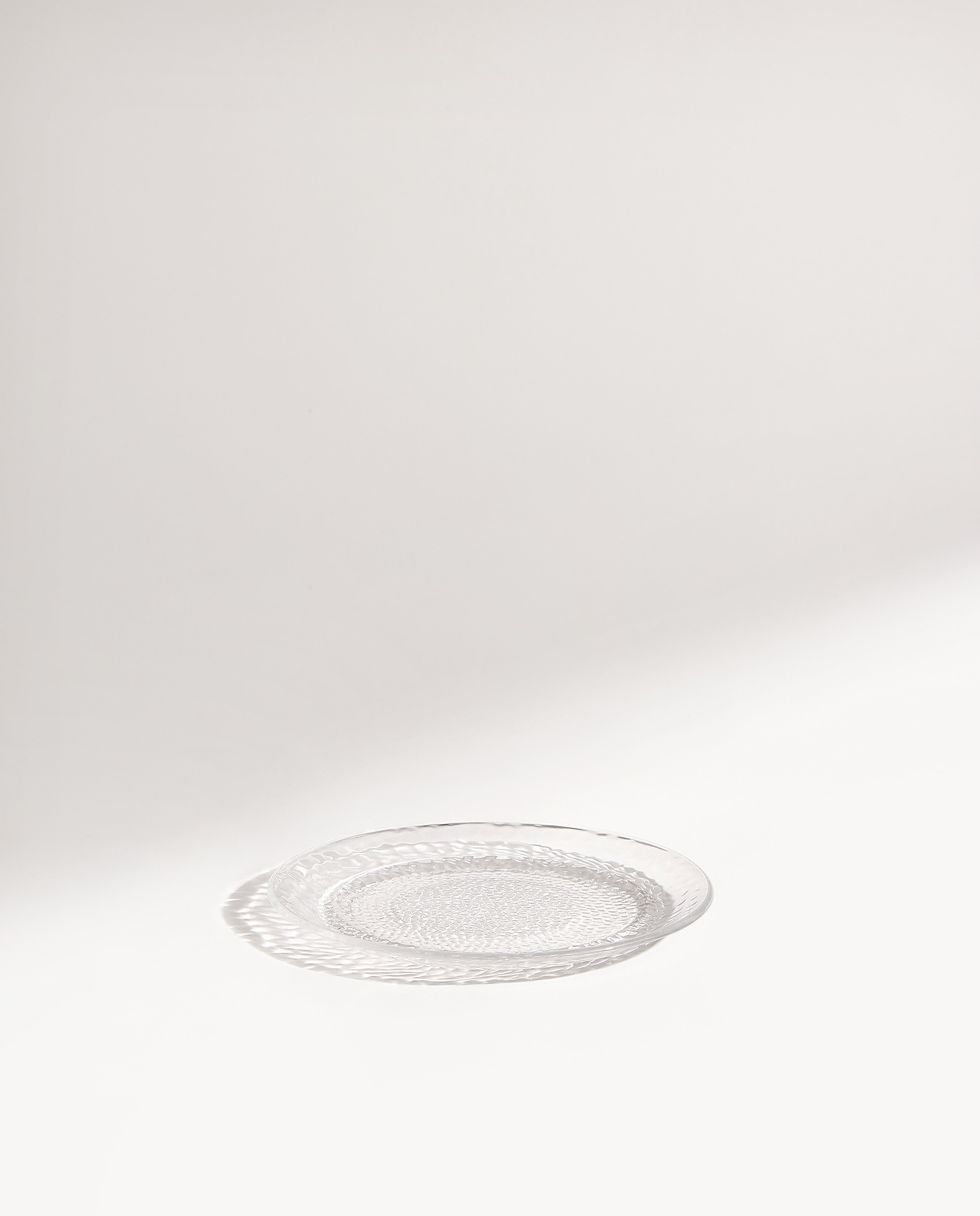 Plato de postre de melamina para exterior Diamond Transparente-2