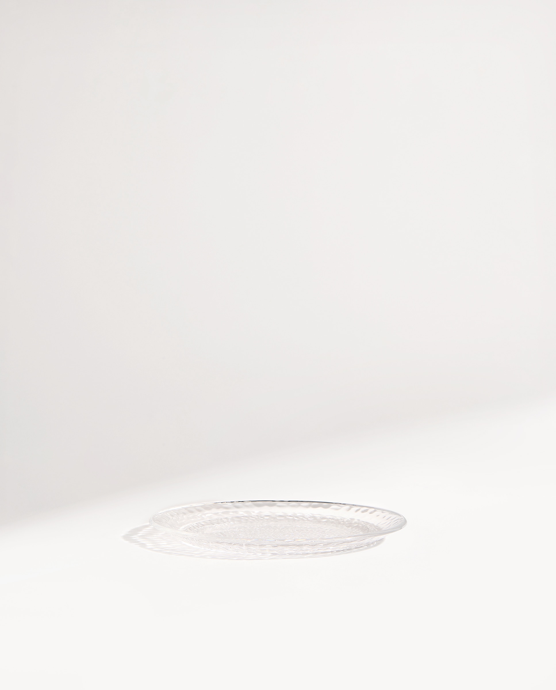 Plato de postre de melamina para exterior Diamond Transparente-3