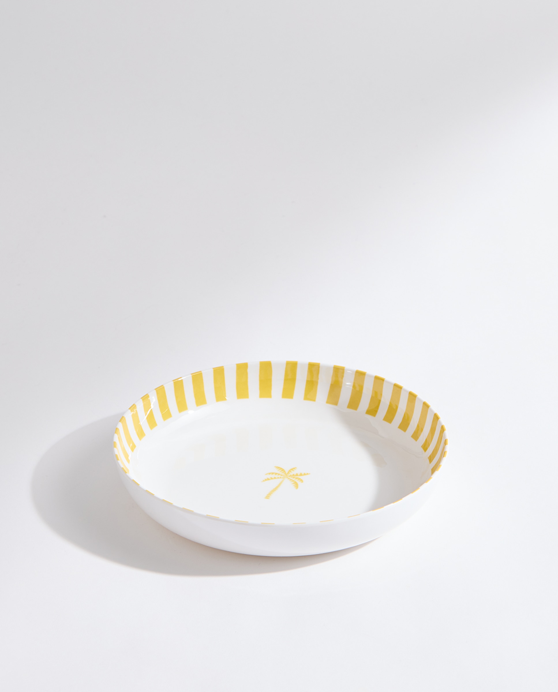 Plato hondo de melamina para exterior Palmera Pacífico Amarillo-2