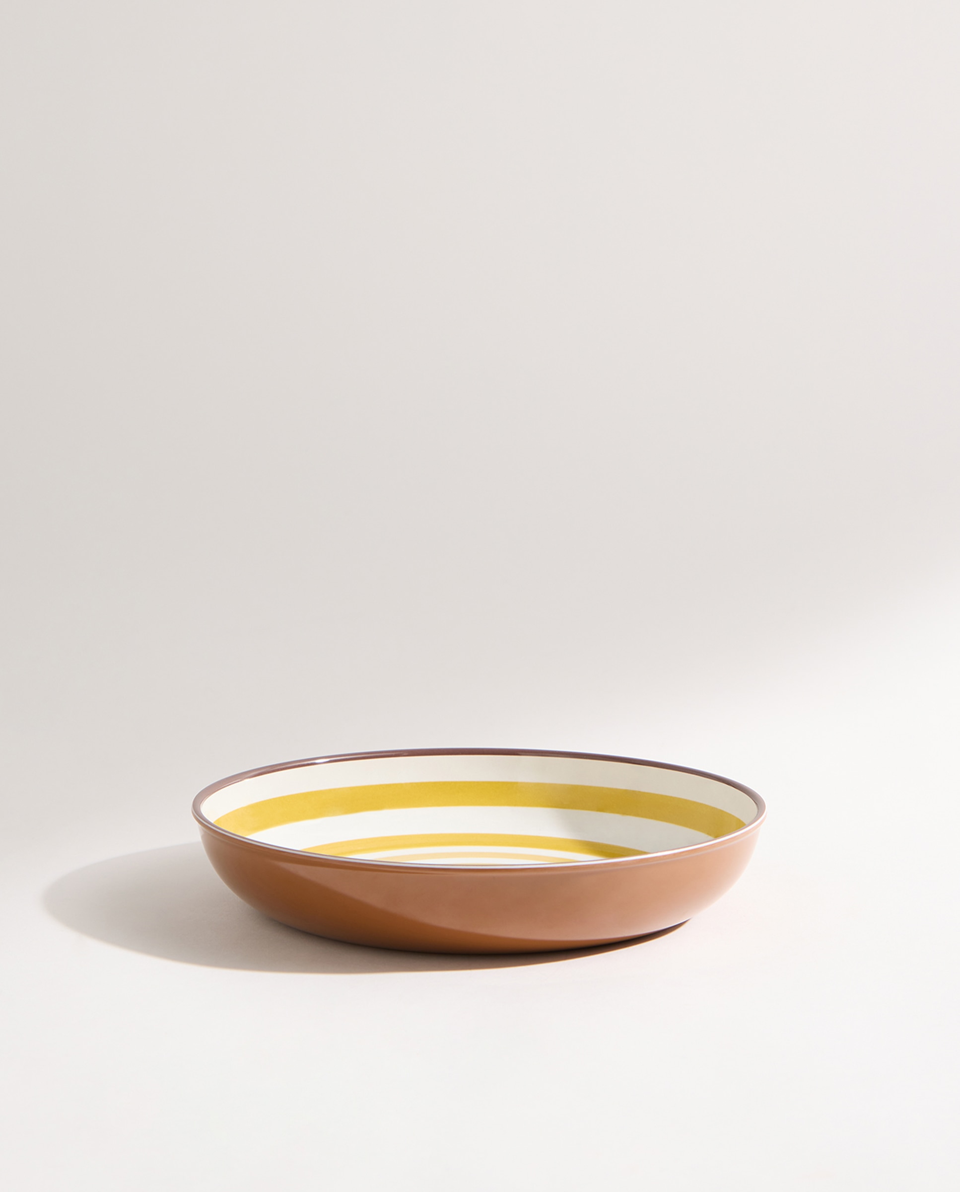 Plato hondo de melamina para exterior bambú Ethno Amarillo-3