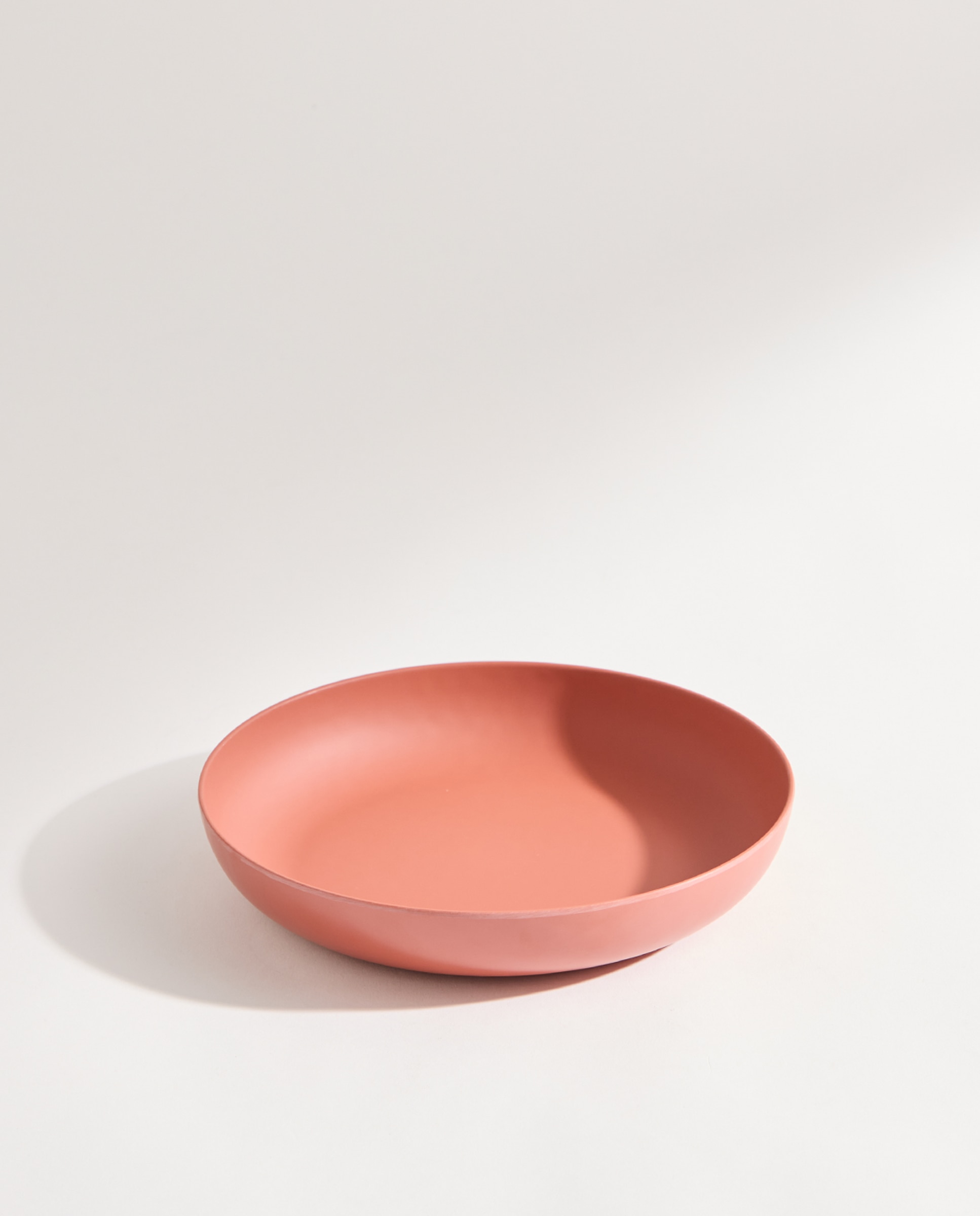 Plato hondo de melamina para exterior liso Tulip Rosa-2