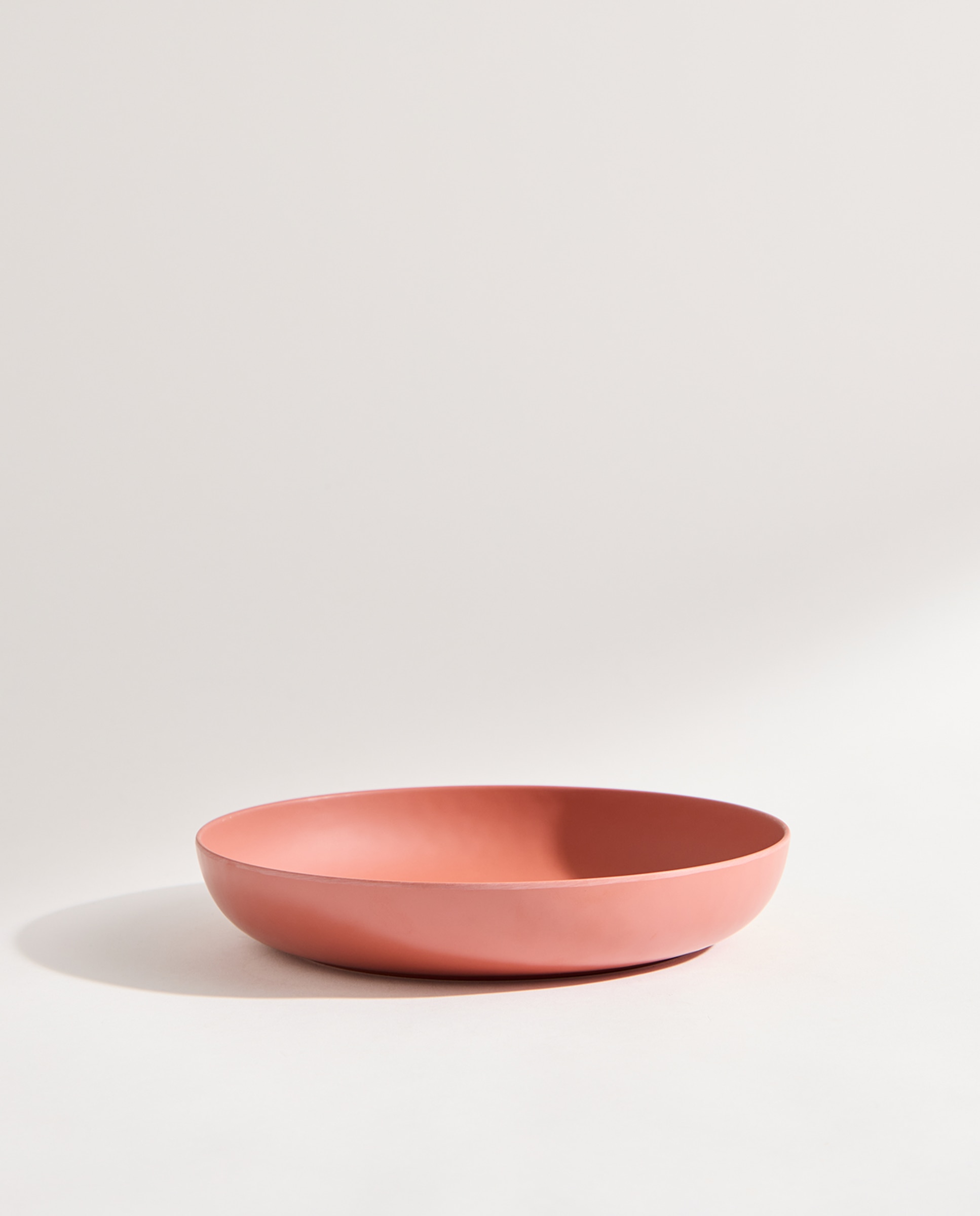 Plato hondo de melamina para exterior liso Tulip Rosa-3
