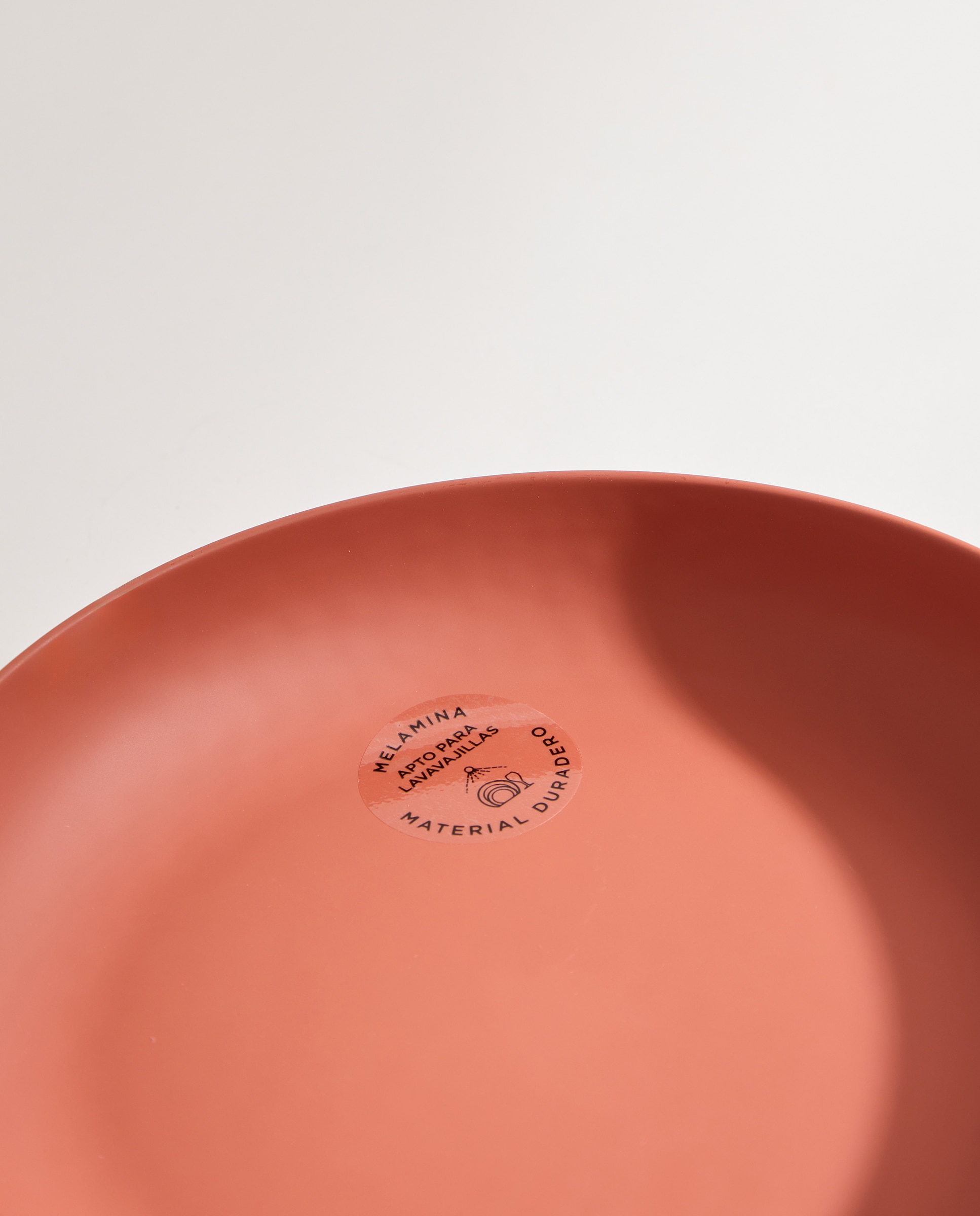 Plato hondo de melamina para exterior liso Tulip Rosa-4