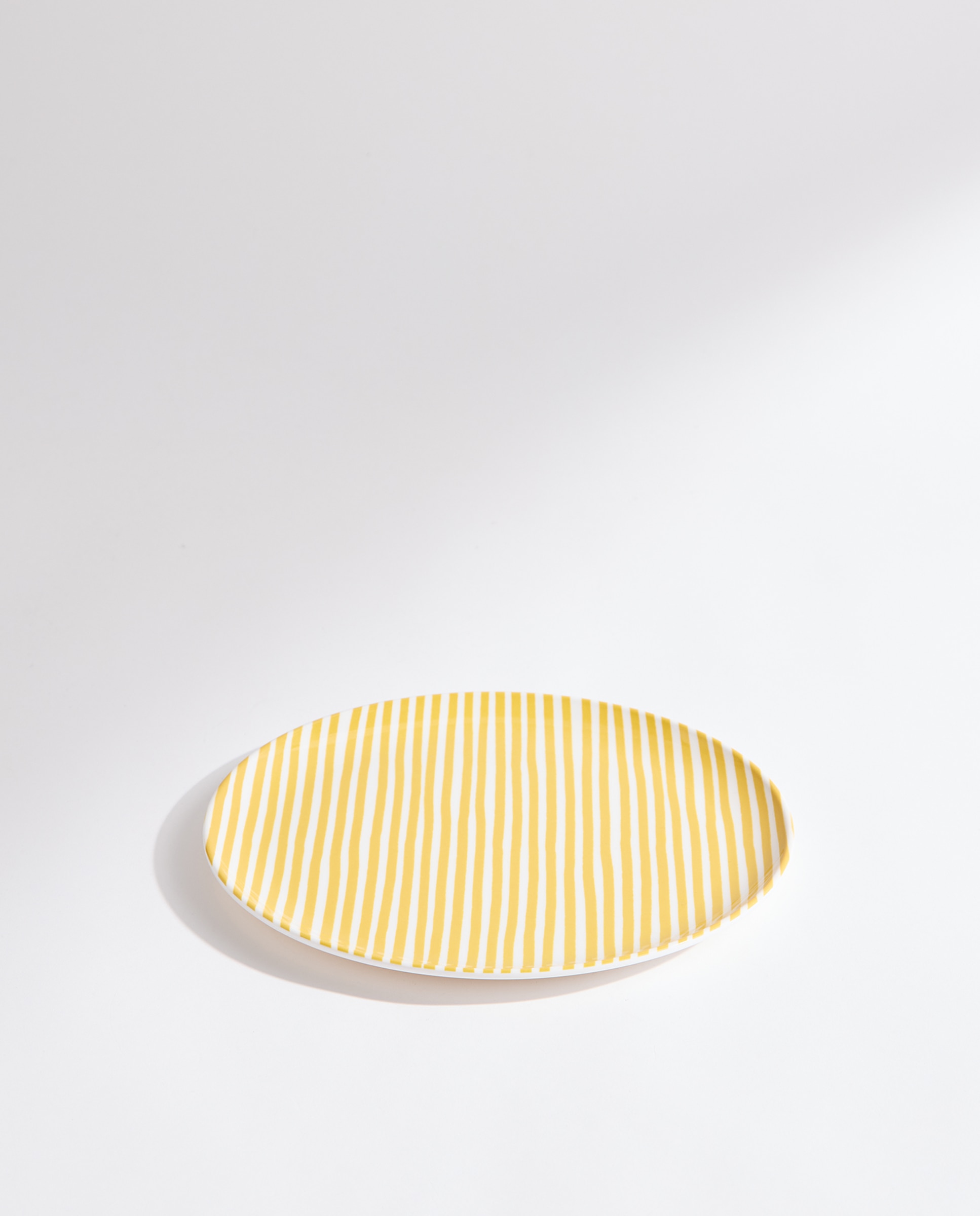 Plato llano de melamina para exterior Rayas Pacífico Amarillo-2