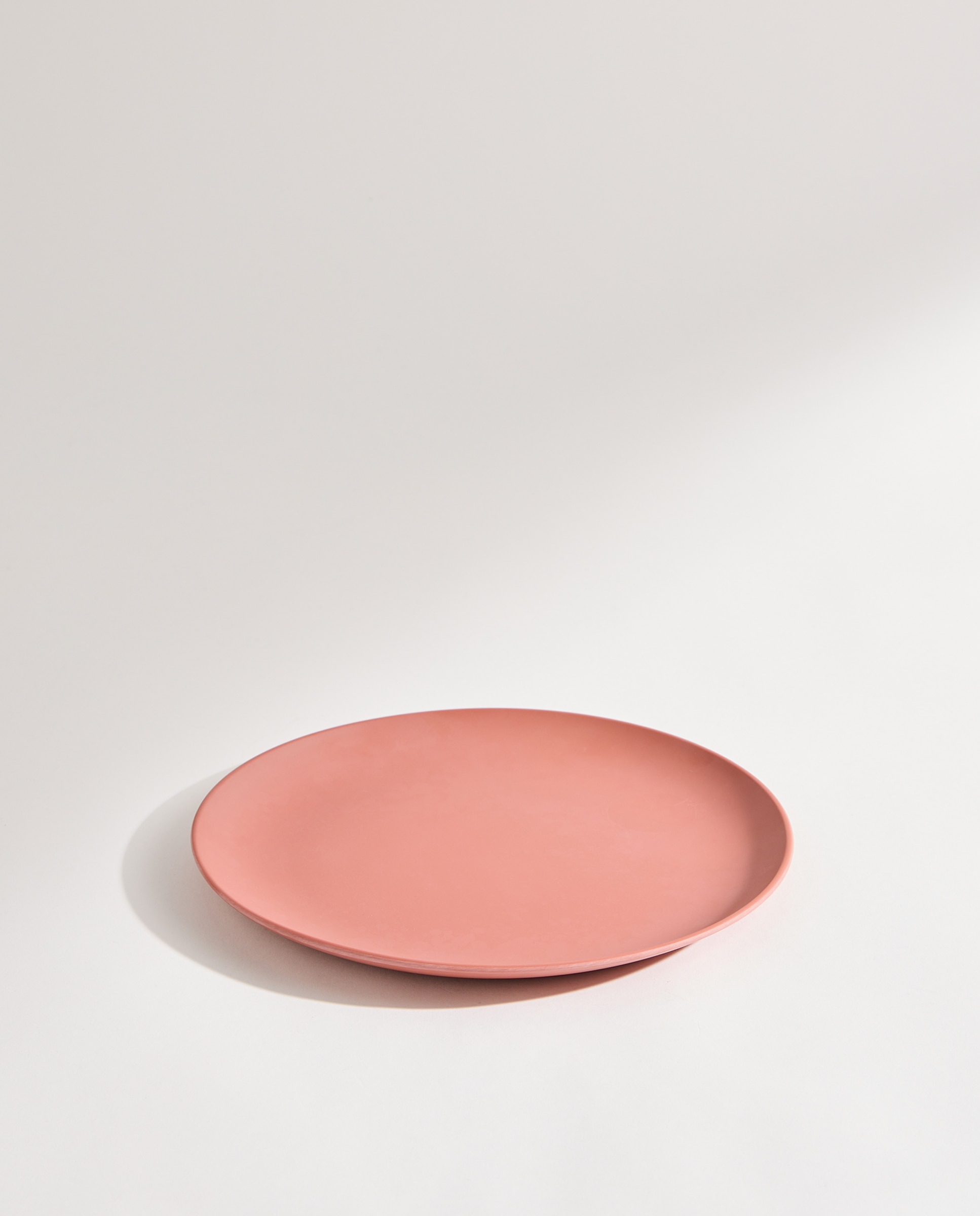 Plato llano de melamina para exterior Tulip Rosa-2
