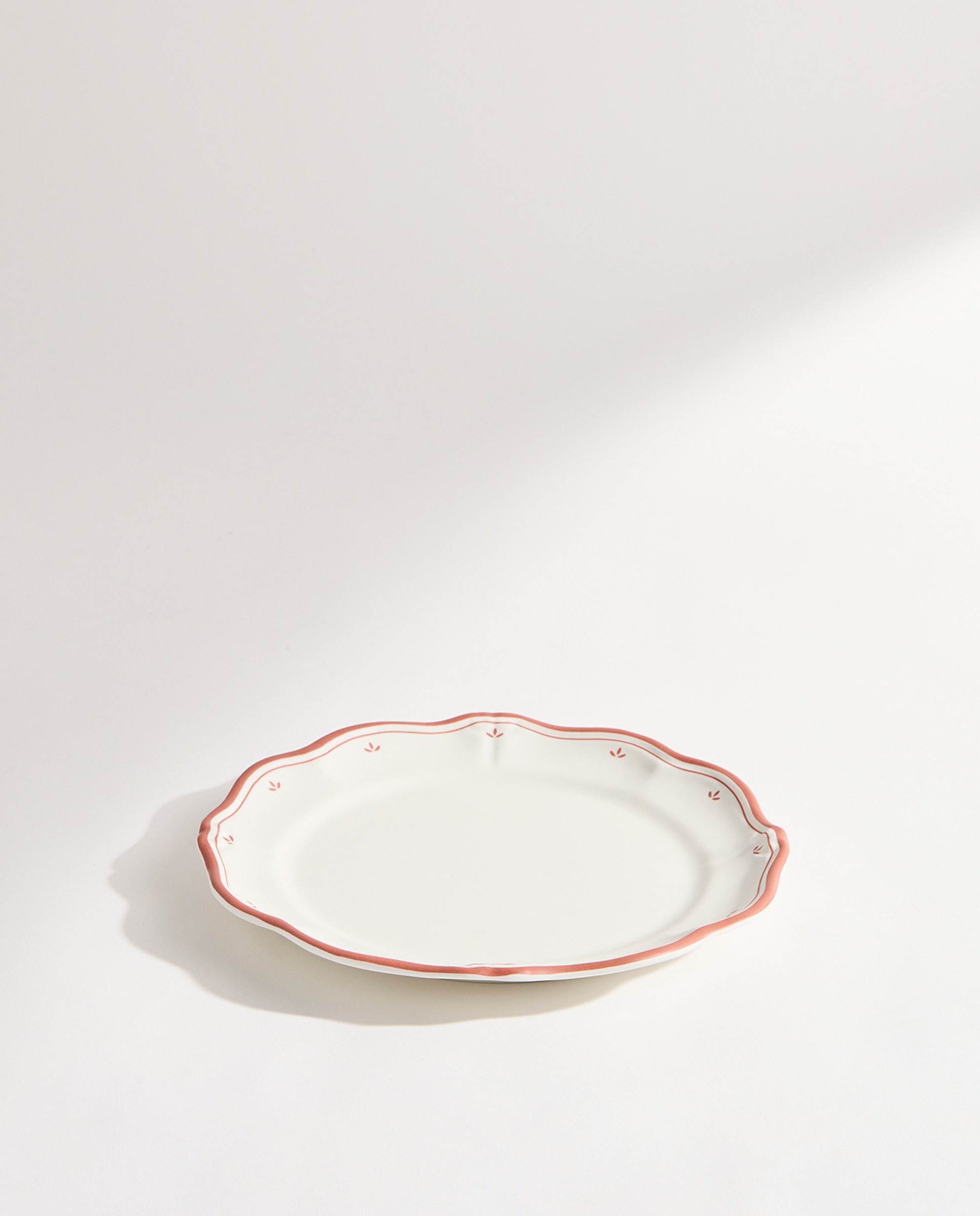 Plato llano de melamina para exterior Romantic Tulip Rosa-2