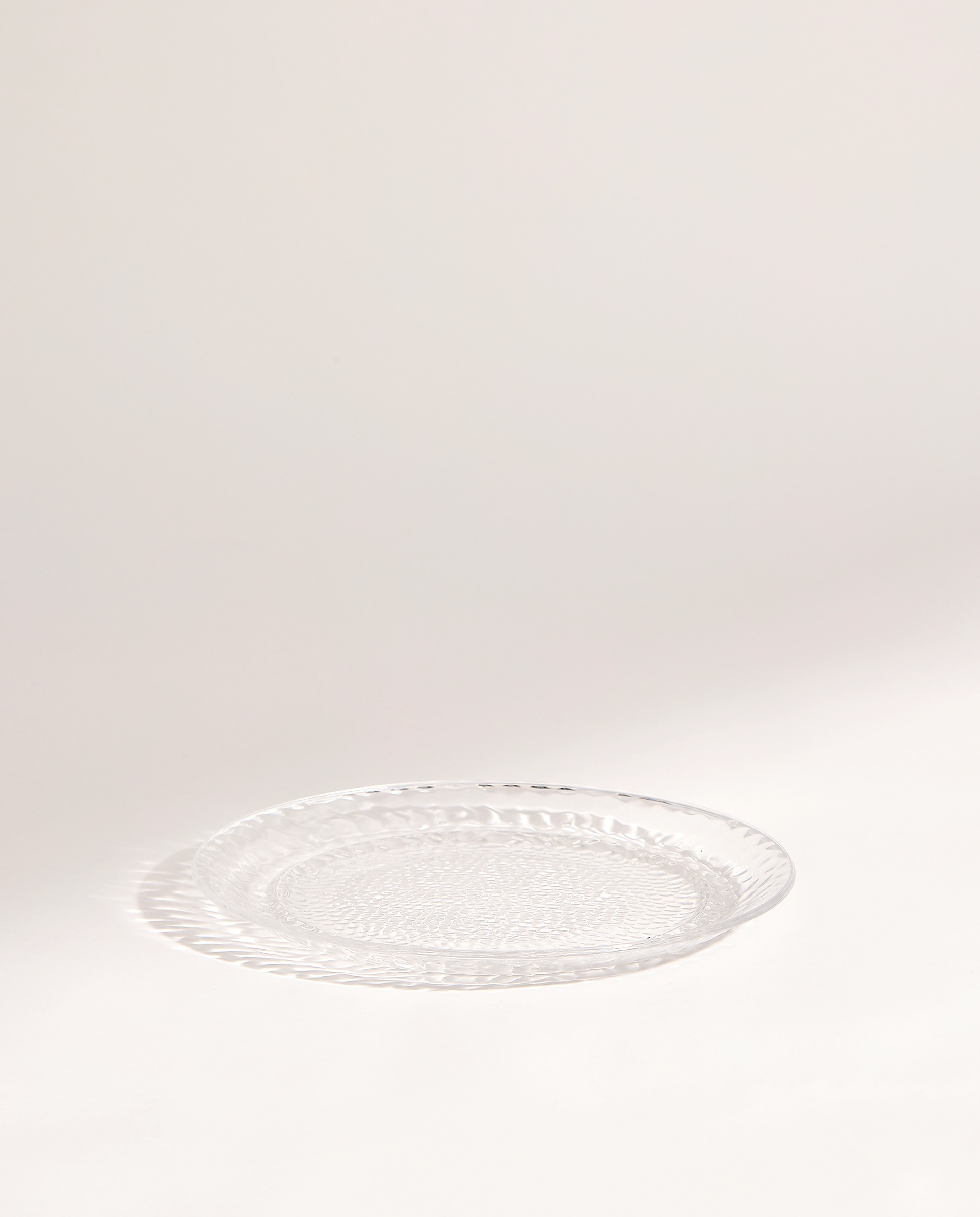Plato llano de melamina para exterior Diamond Transparente-2