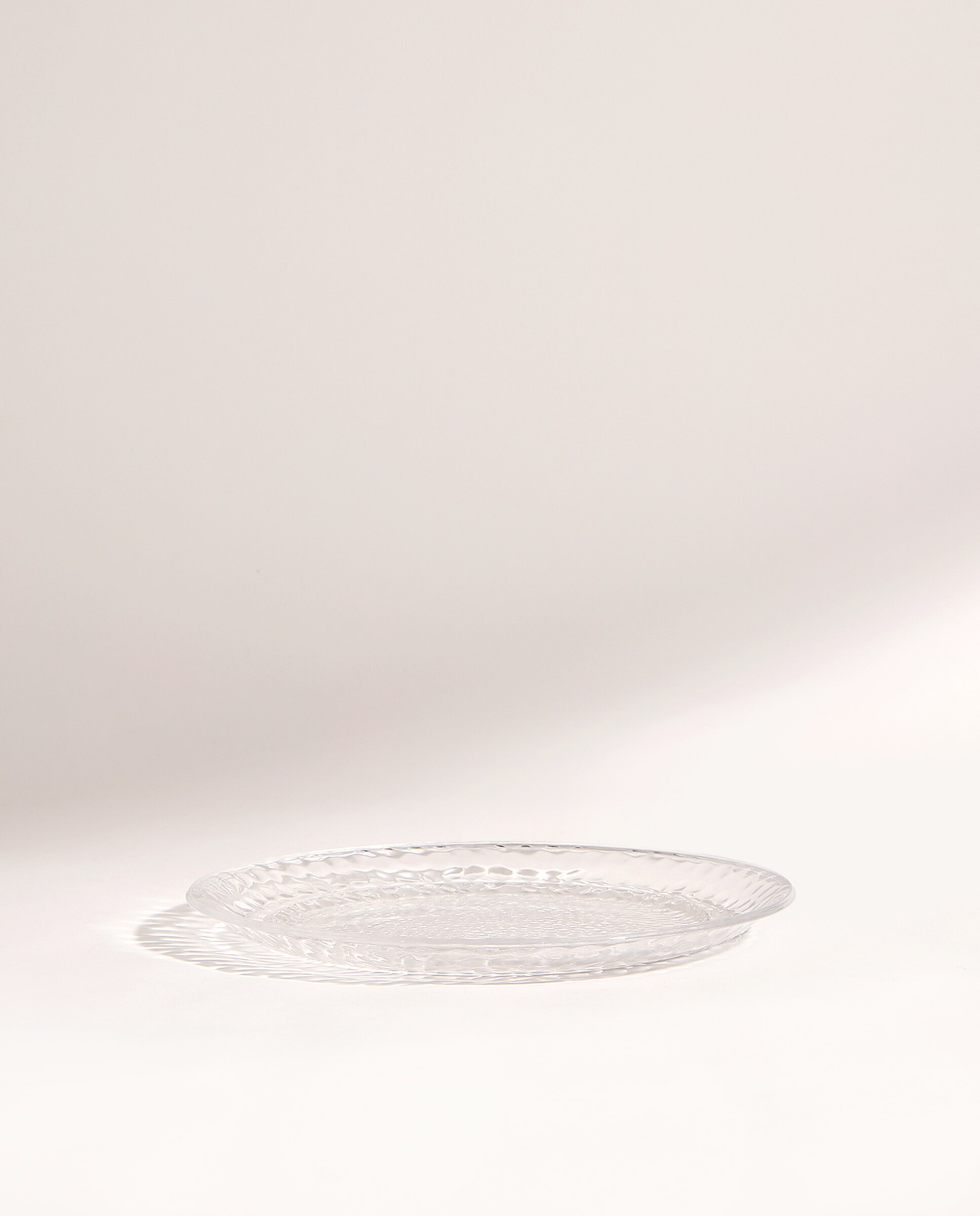 Plato llano de melamina para exterior Diamond Transparente-3
