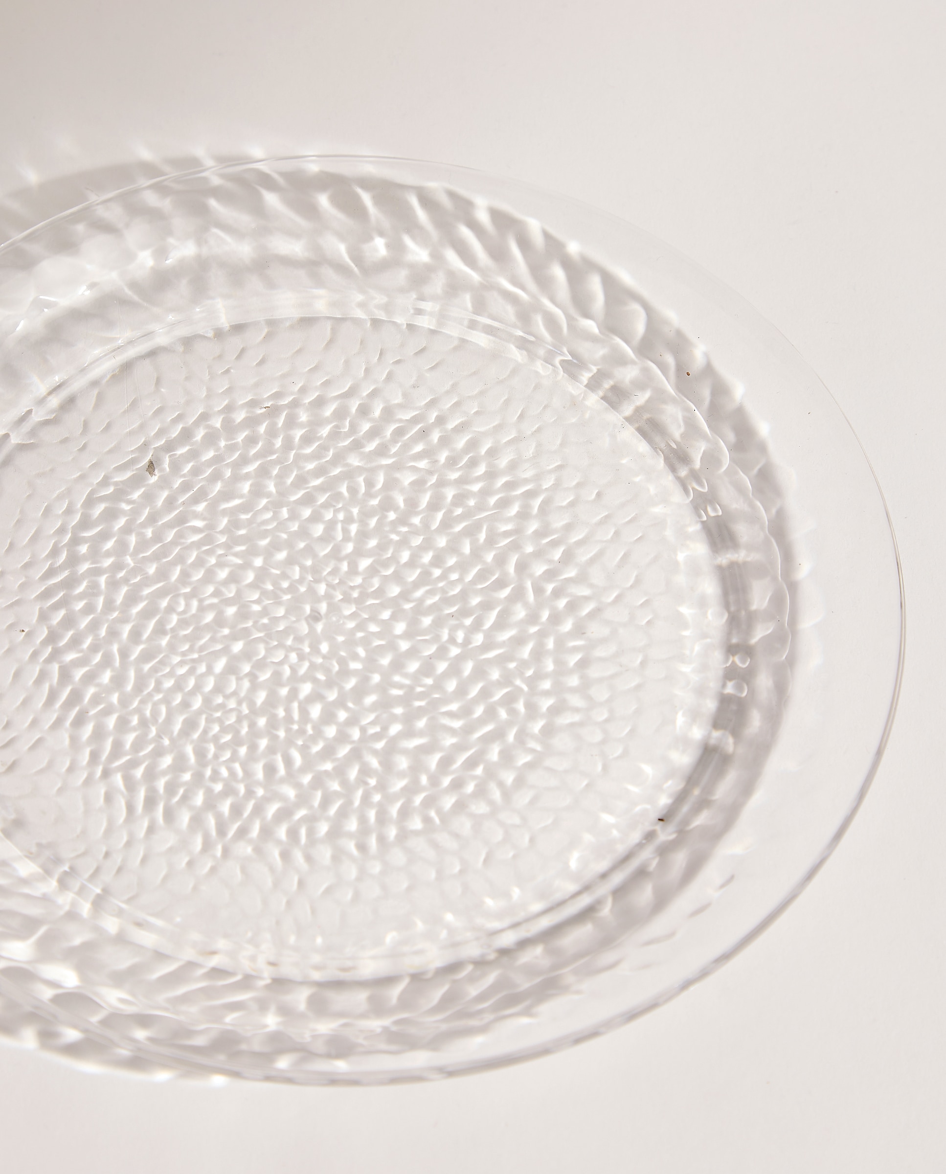 Plato llano de melamina para exterior Diamond Transparente-4