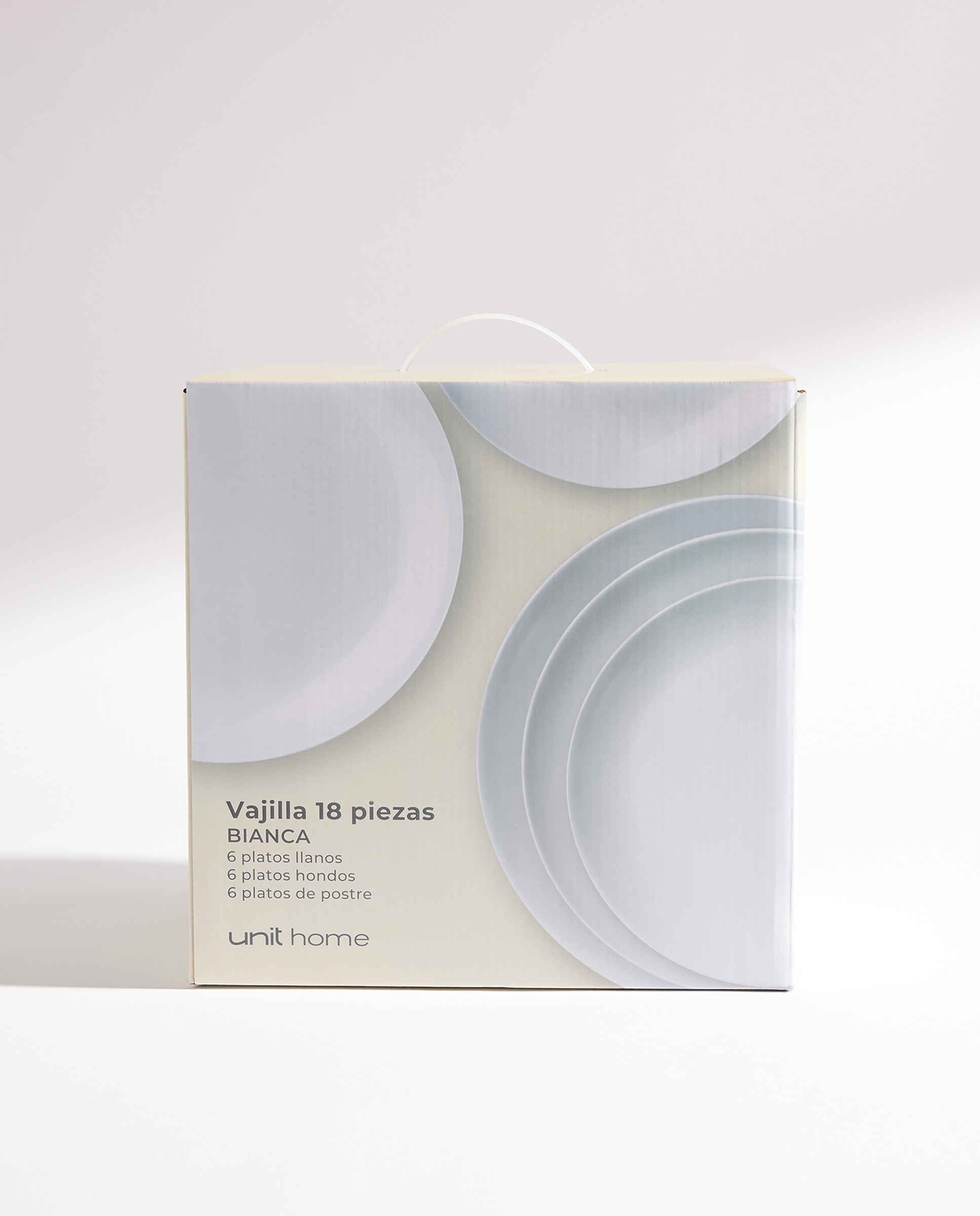 Vajilla de 18 piezas de porcelana Coupe Bianca Blanco-6