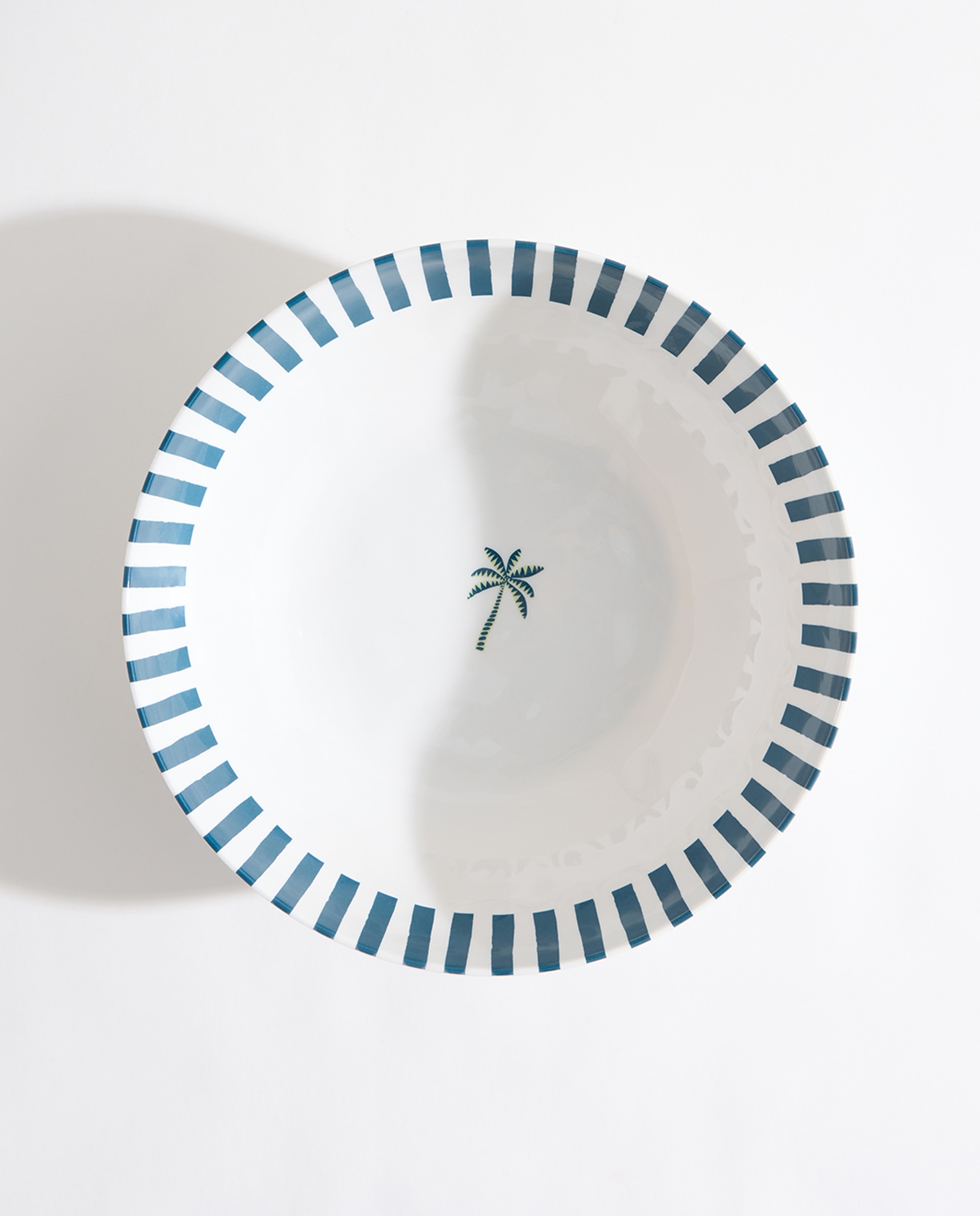 Ensaladera de melamina para exterior Palmera Pacífico Azul-4