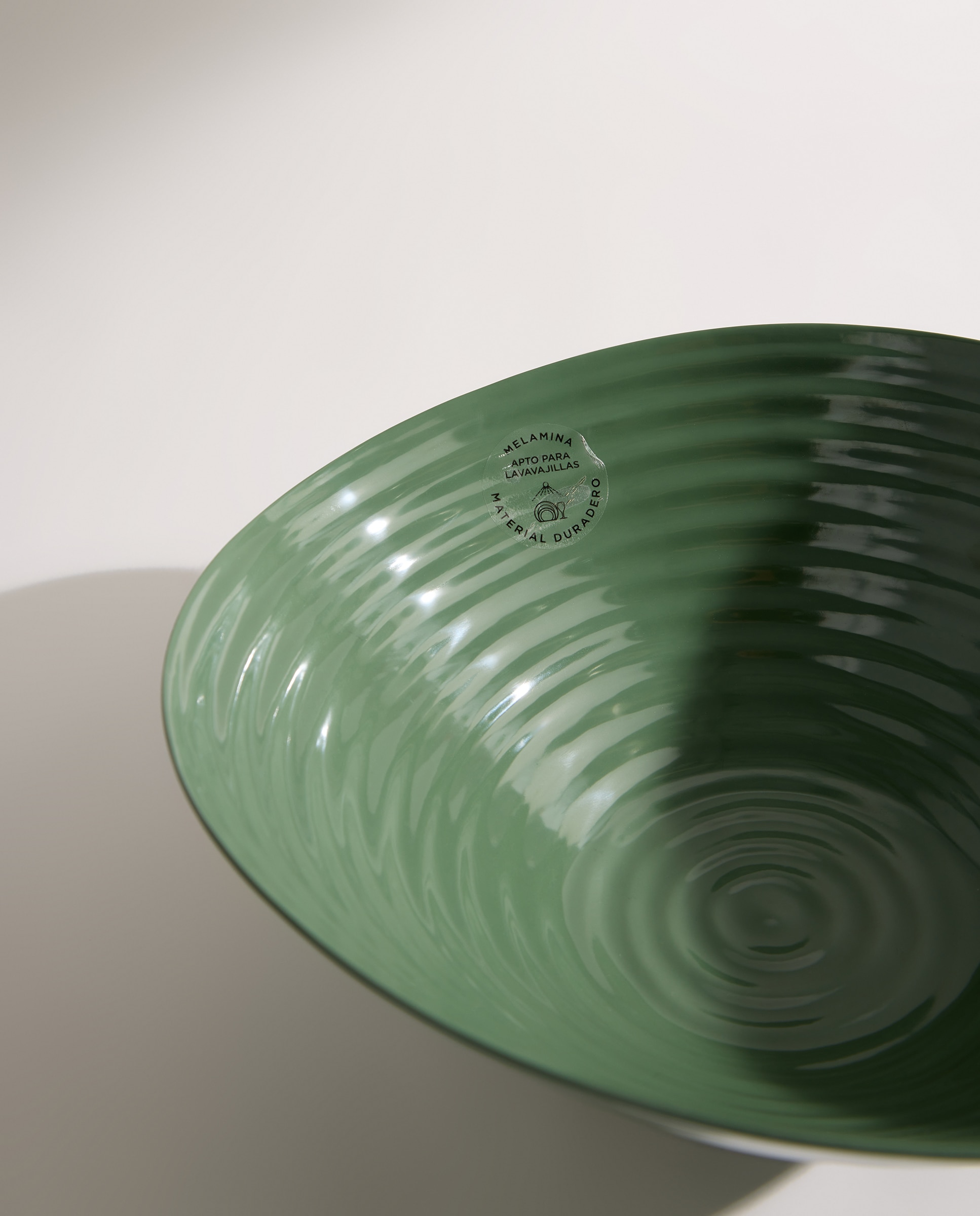 Ensaladera de melamina para exterior Relieve Verde-4
