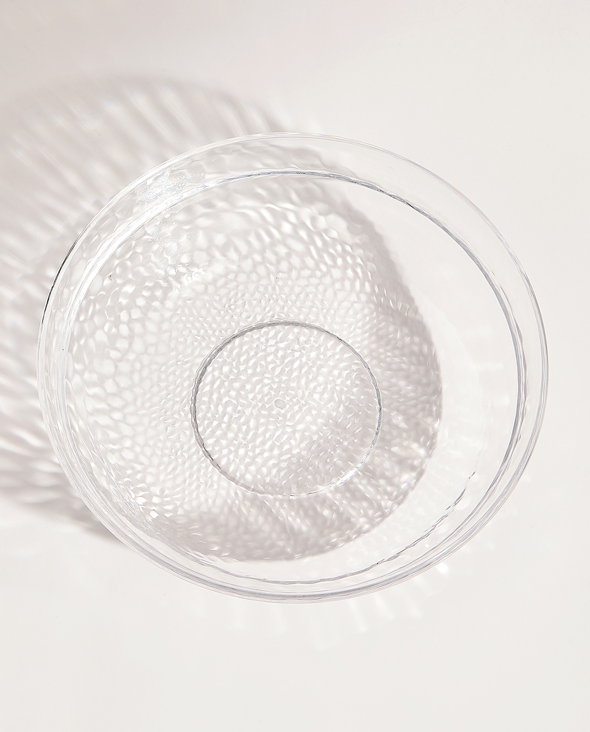 Ensaladera baja de melamina para exterior Diamond Transparente-3