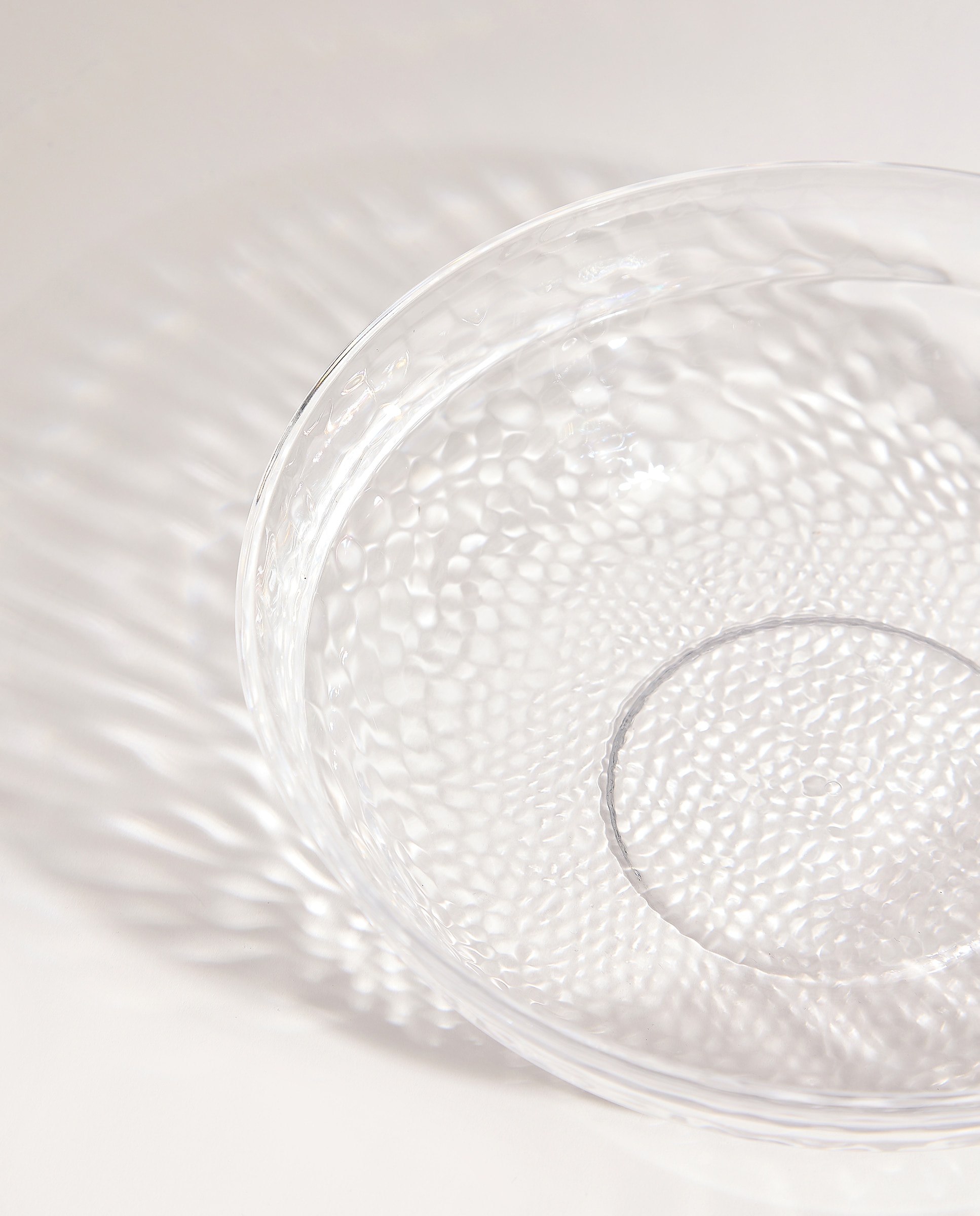 Ensaladera baja de melamina para exterior Diamond Transparente-4