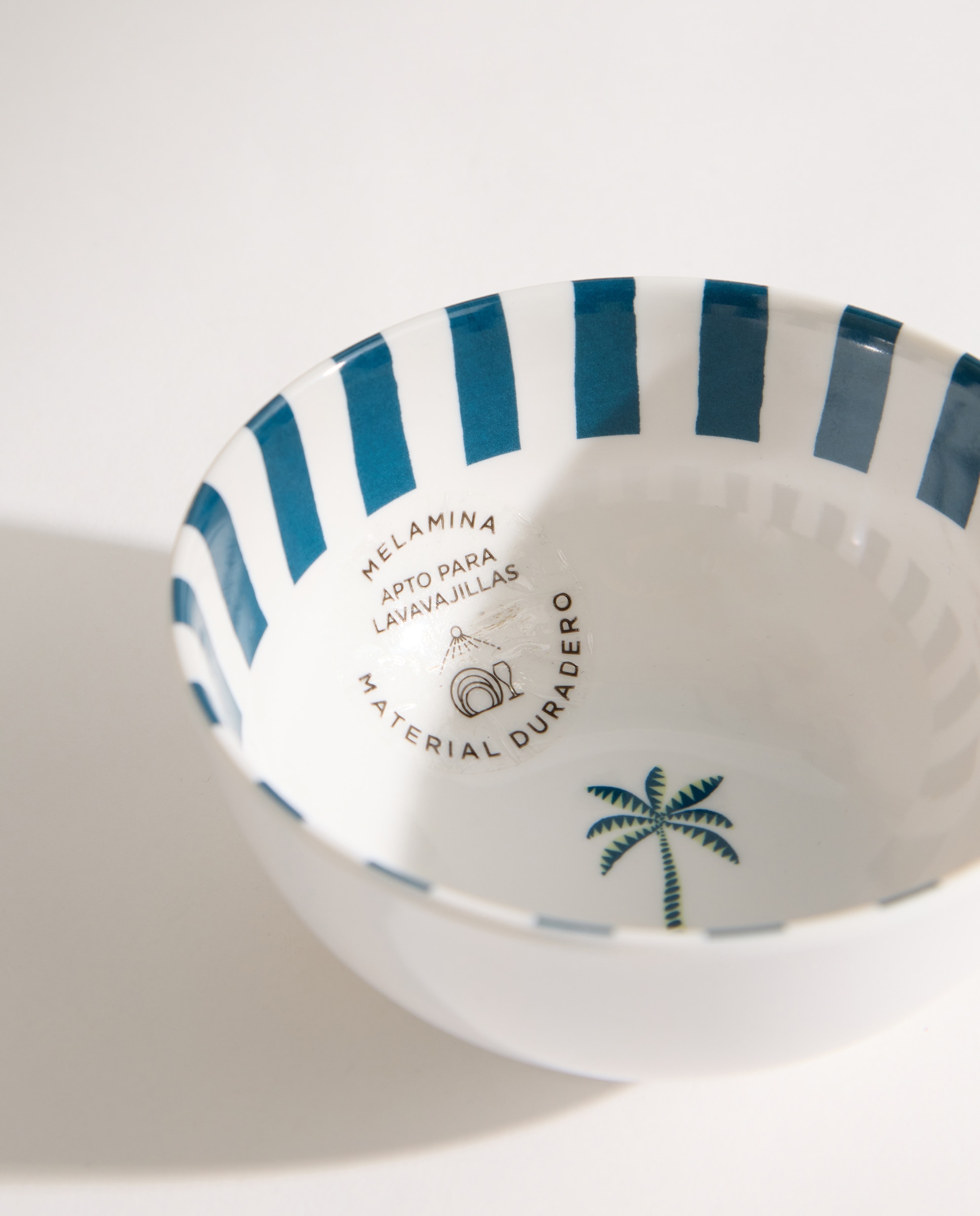 Bowl de melamina para exterior Palmera Pacífico Azul-4