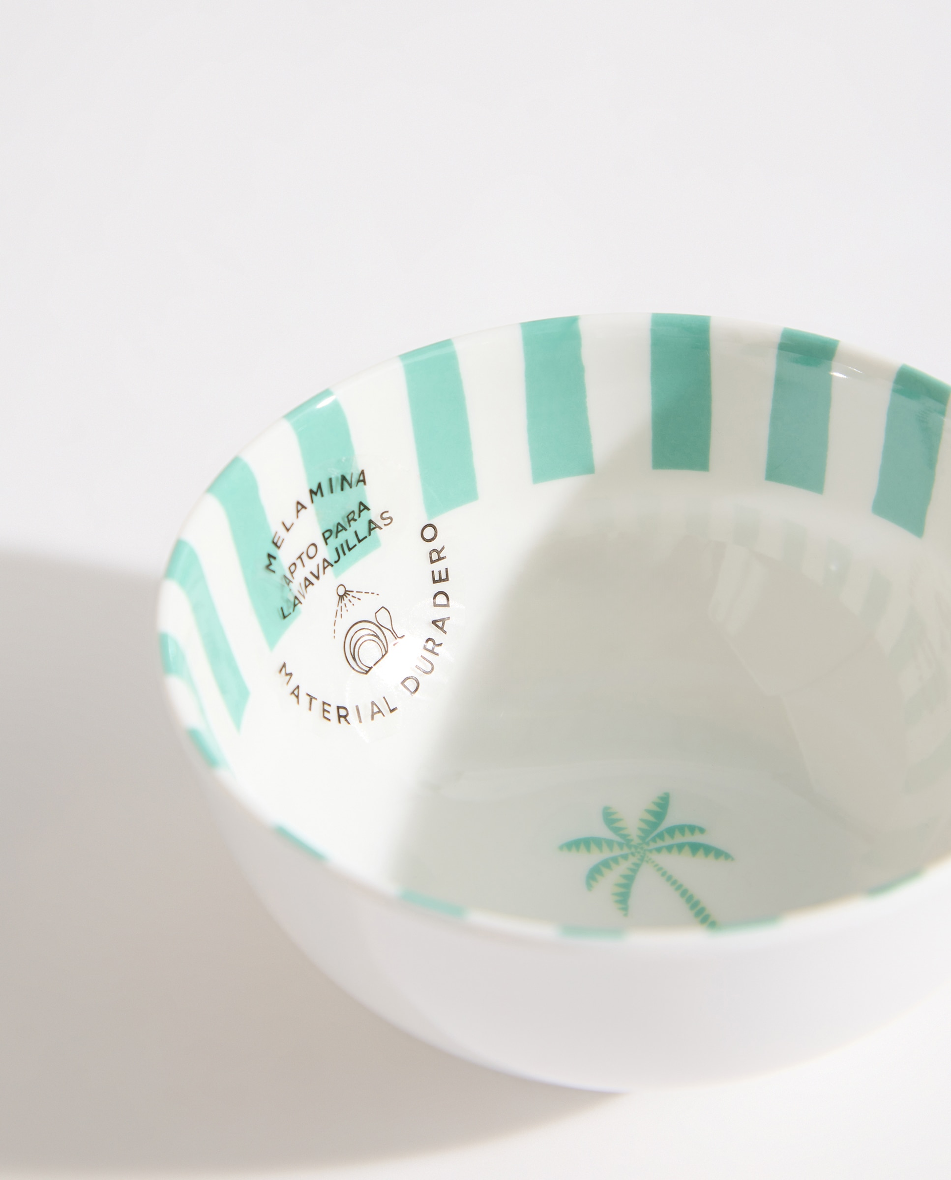 Bowl de melamina para exterior Palmera Pacífico Verde-4