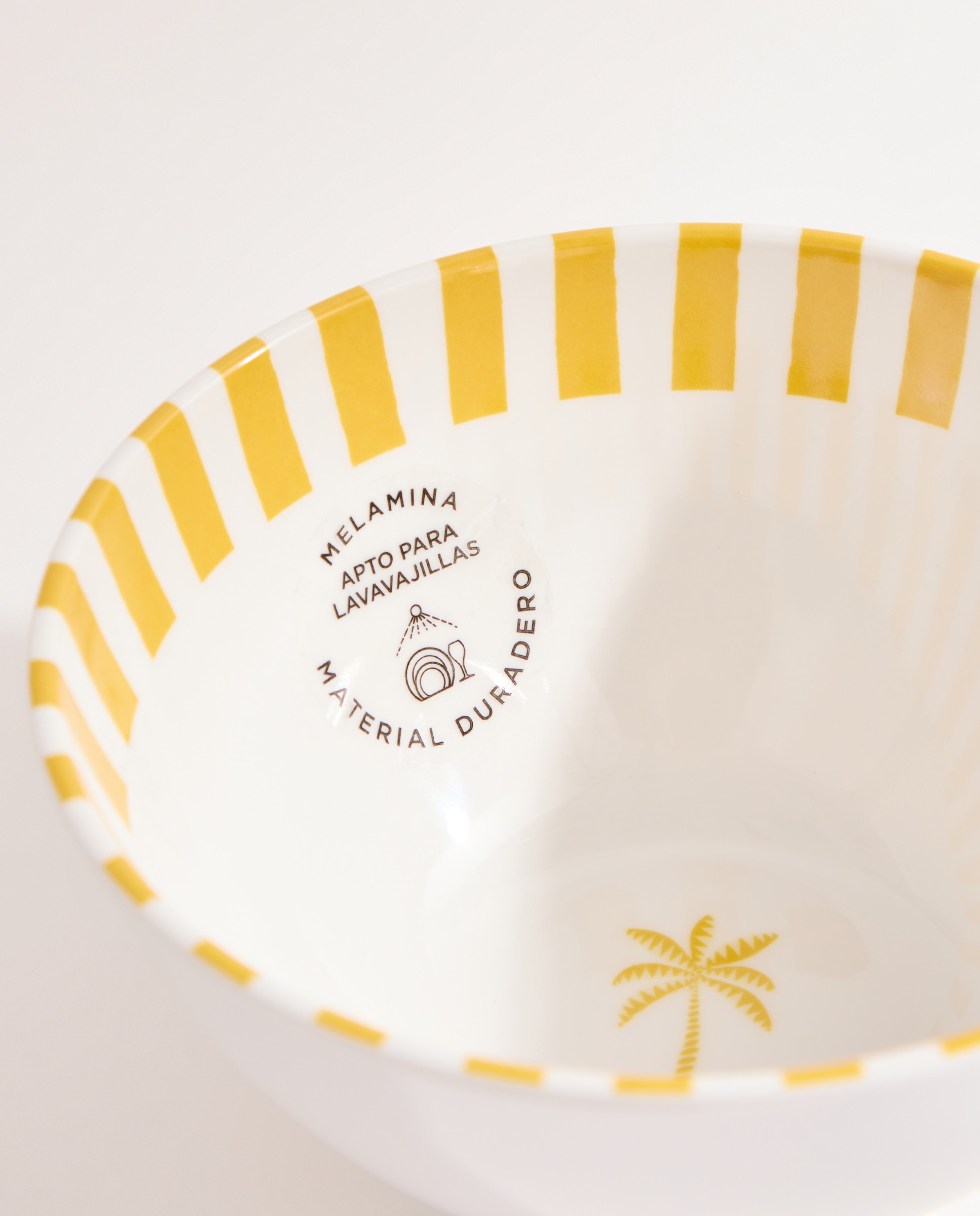 Bowl de melamina para exterior Palmera Pacífico Amarillo-5