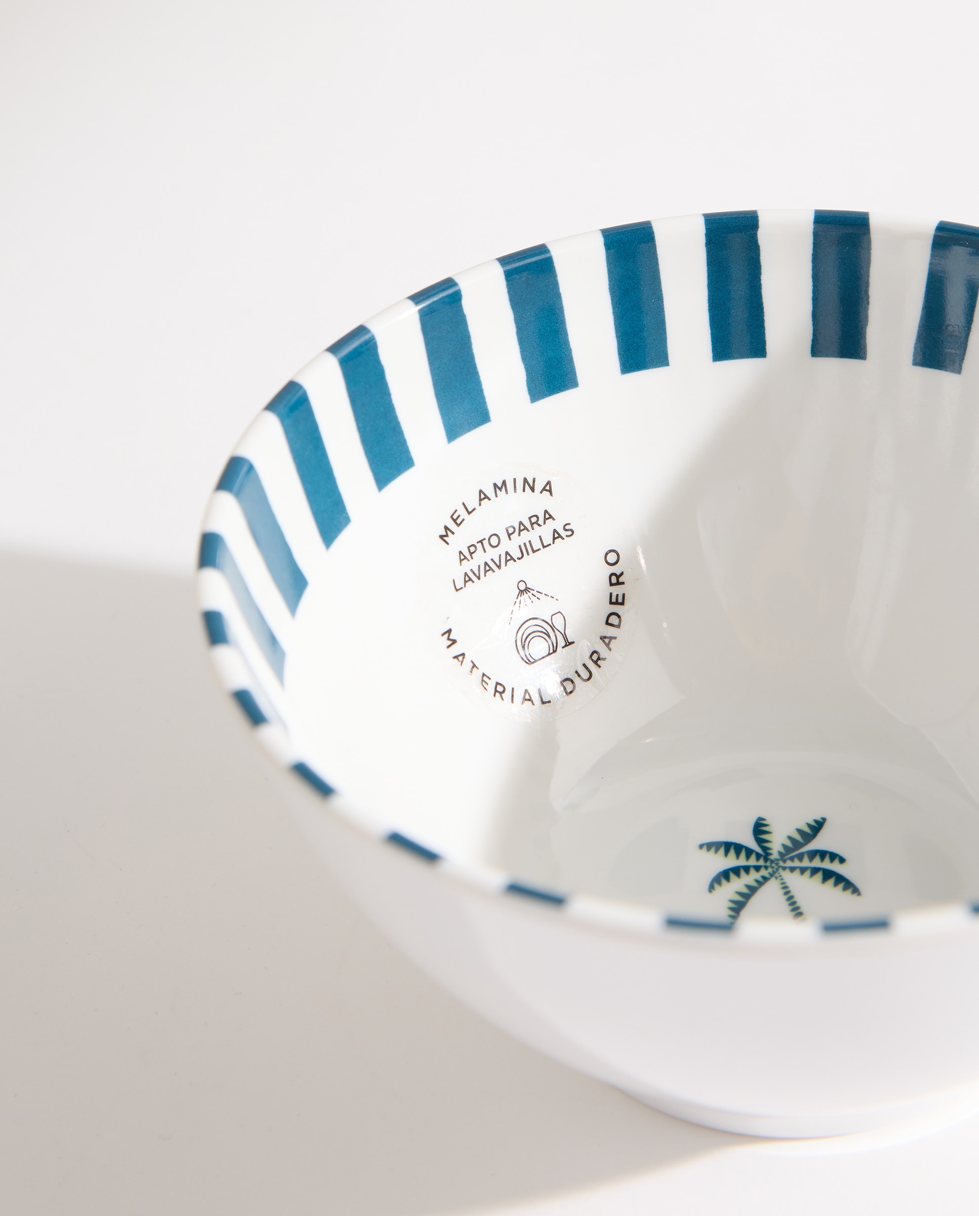 Bowl de melamina para exterior Palmera Pacífico Azul-4