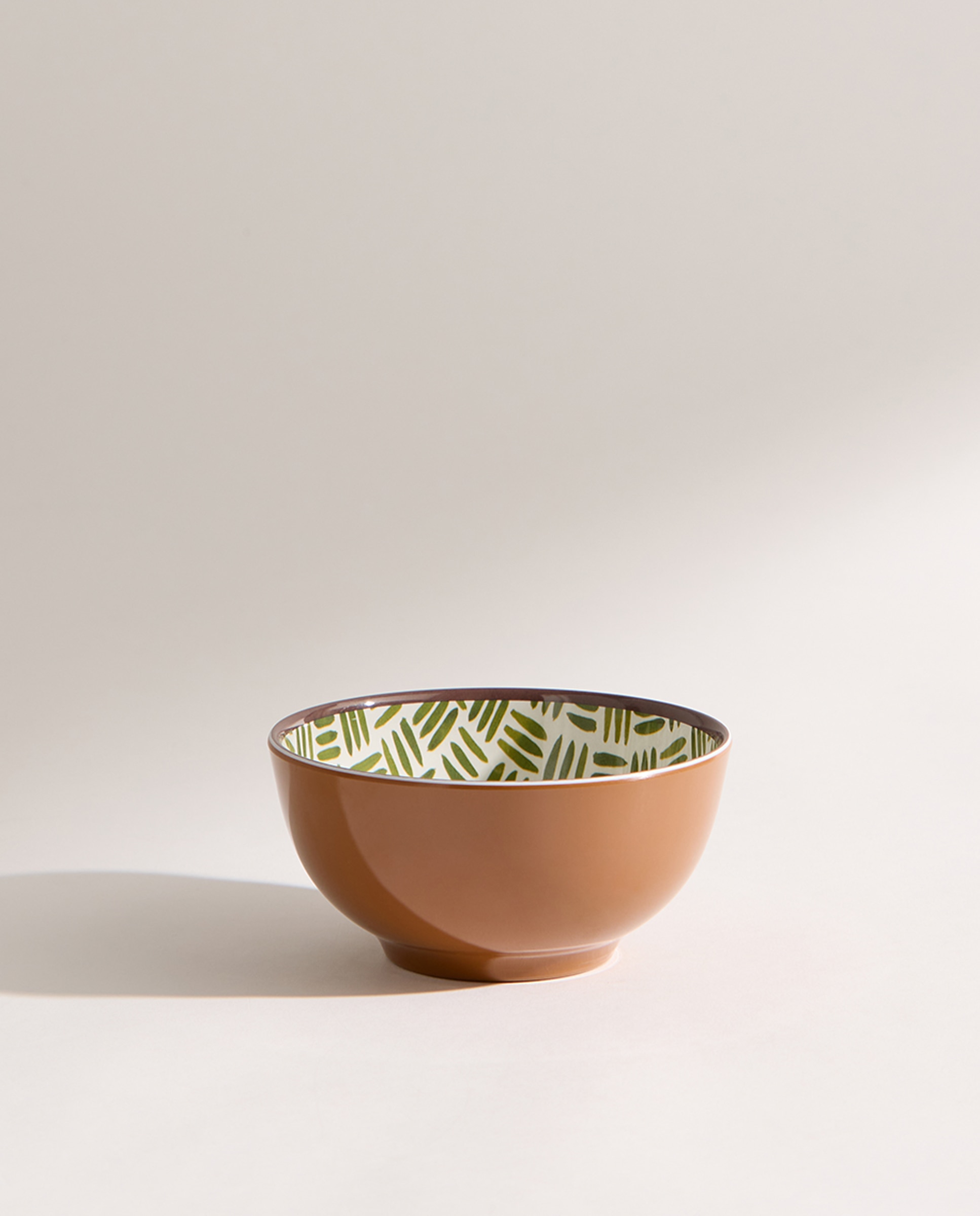 Bowl de melamina para exterior bambú Ethno Verde-3