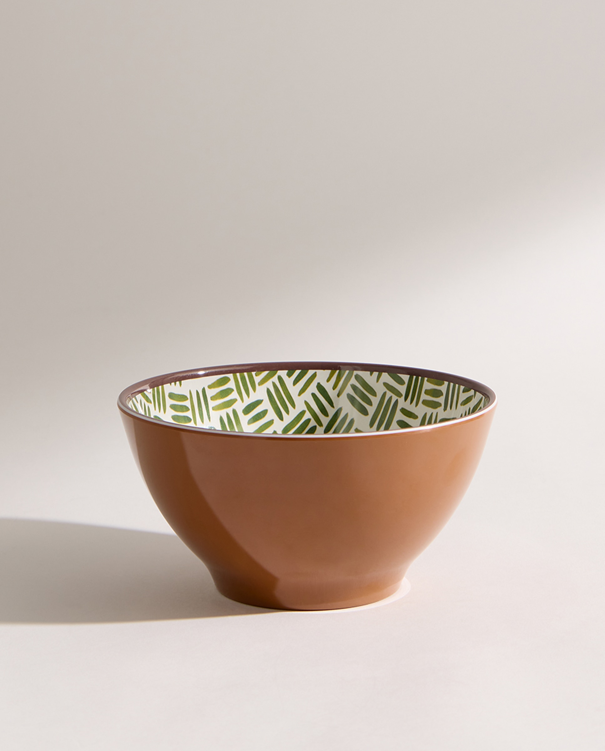 Bowl de melamina para exterior bambú Ethno Verde-3