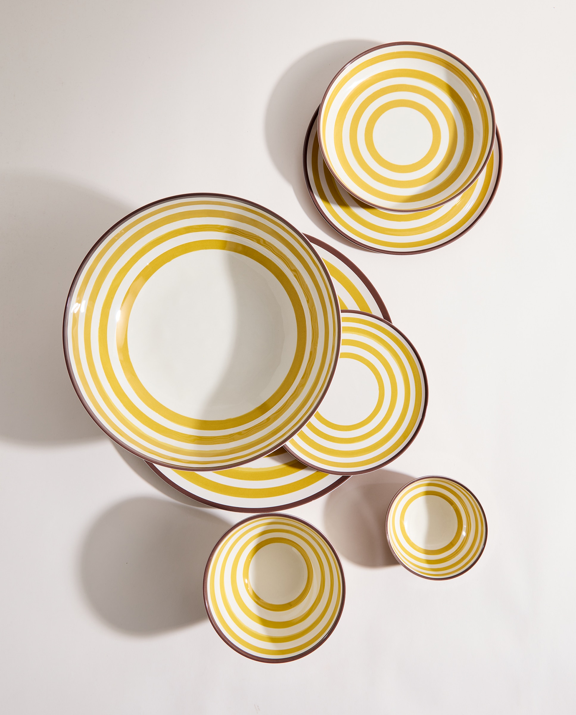 Bowl de melamina para exterior bambú Ethno Amarillo-5