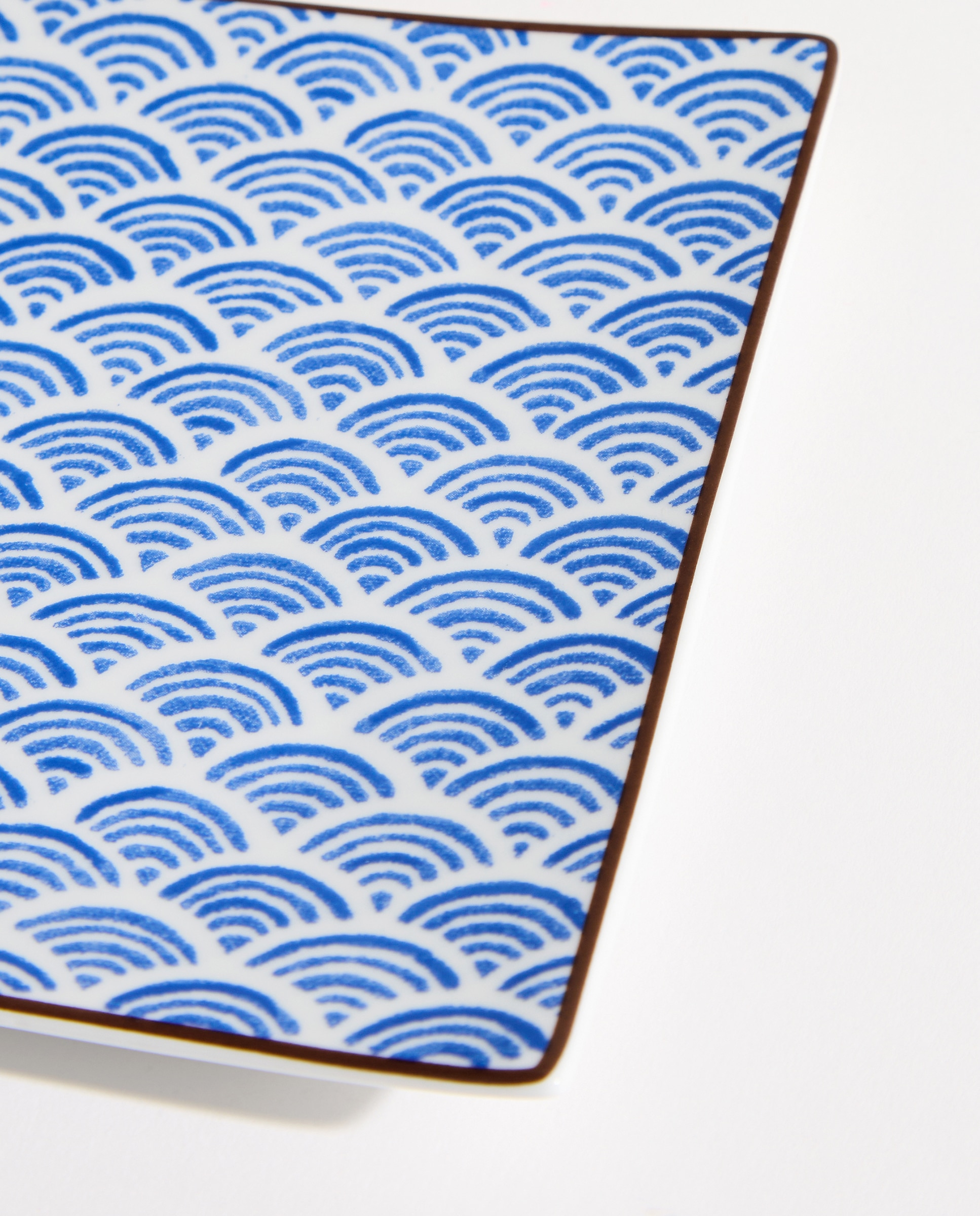 Set de 4 platos para pan Oriental Azul-5