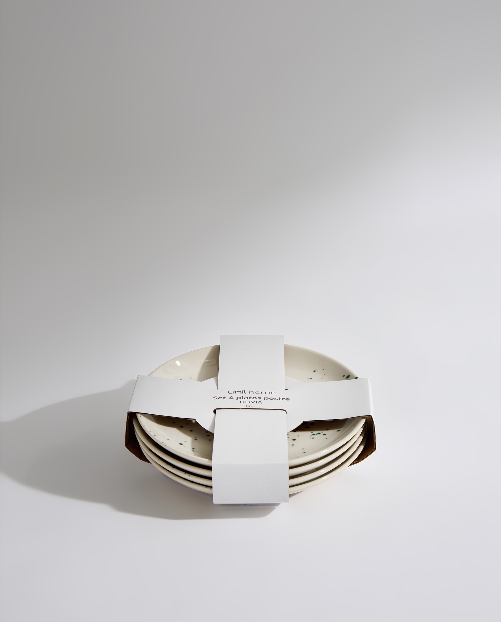 Set de 4 platos de postre Olivia Verde-5