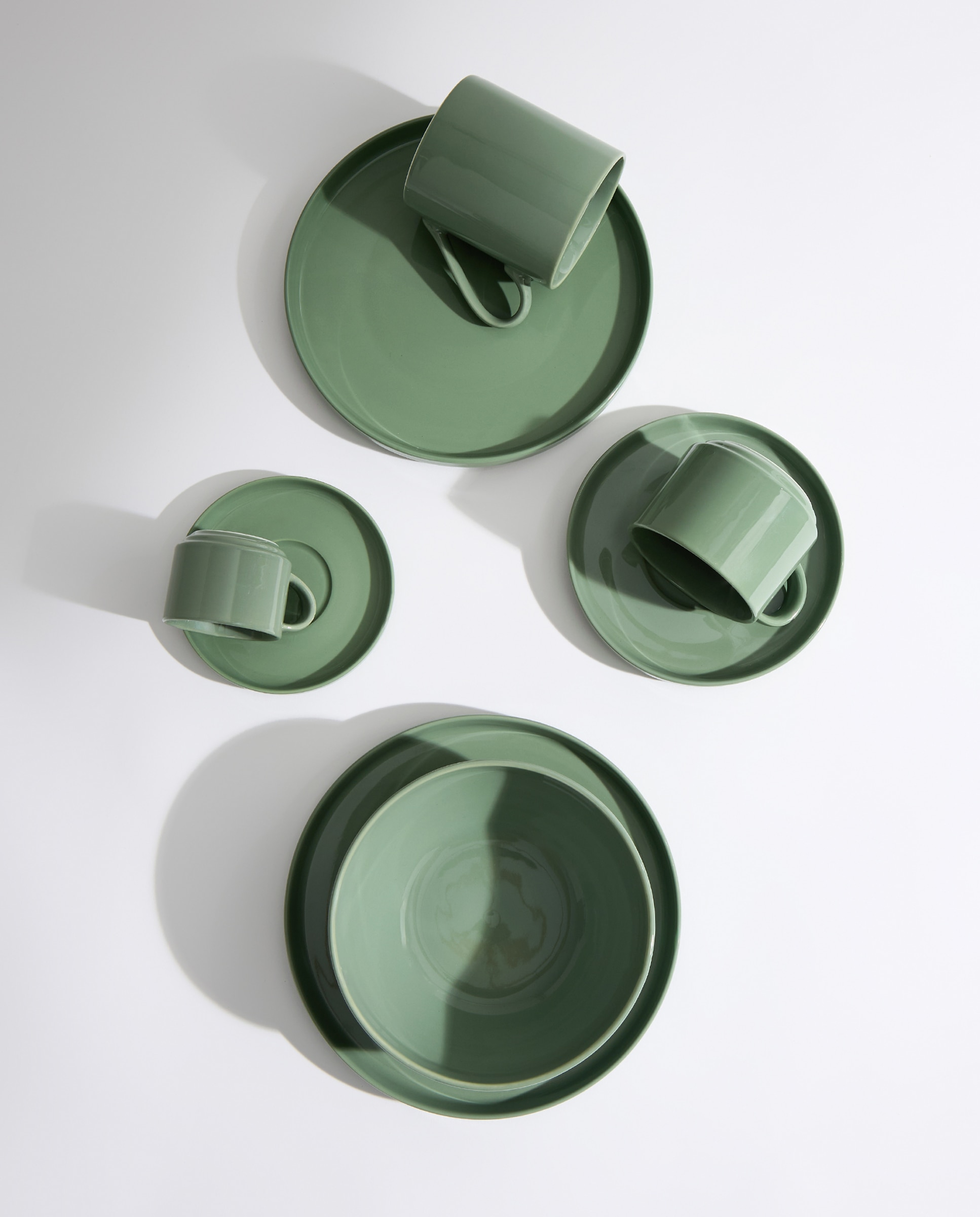 Set de 2 platos de postre Siena Verde-5
