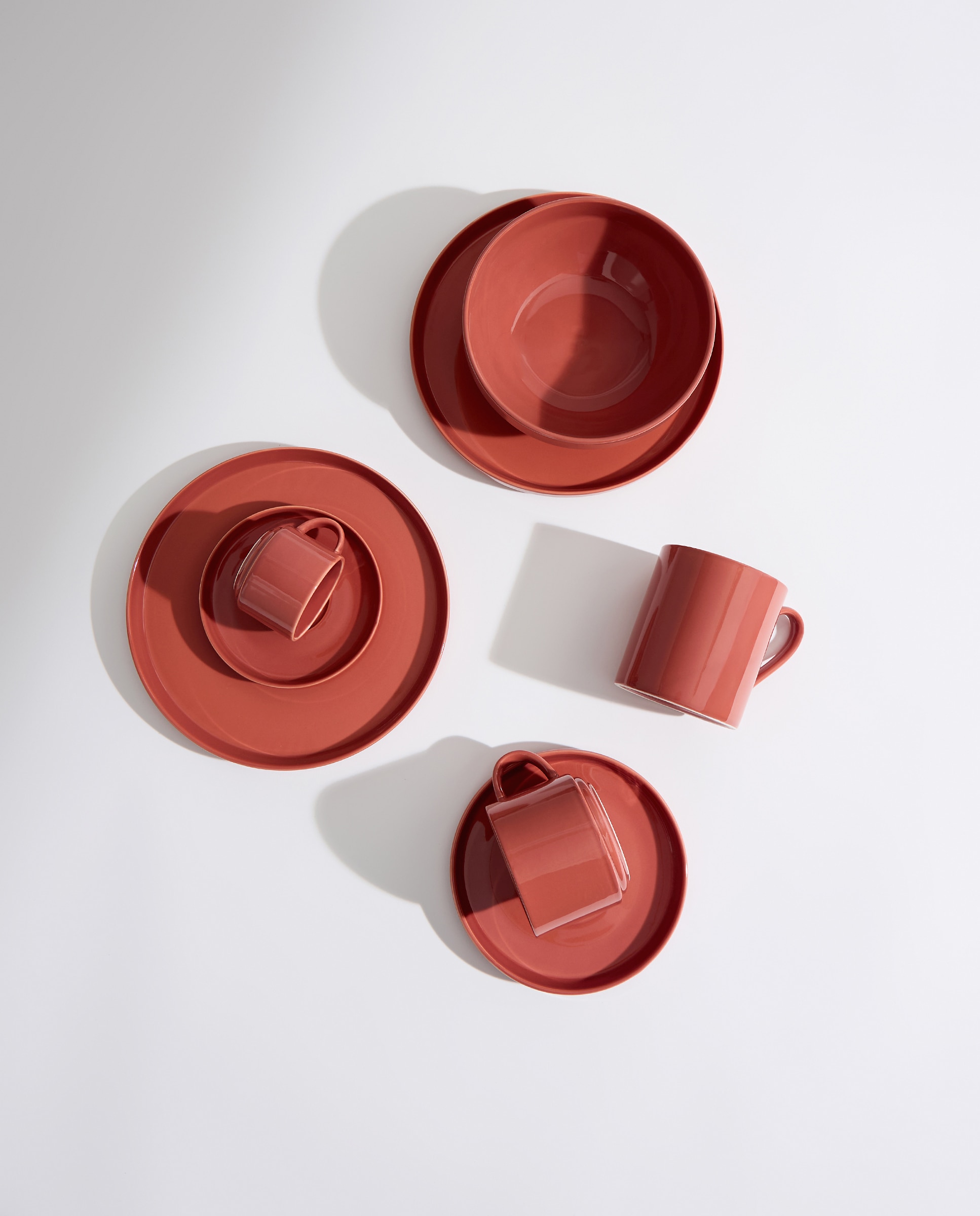 Set de 2 platos de postre Siena Terracota-5
