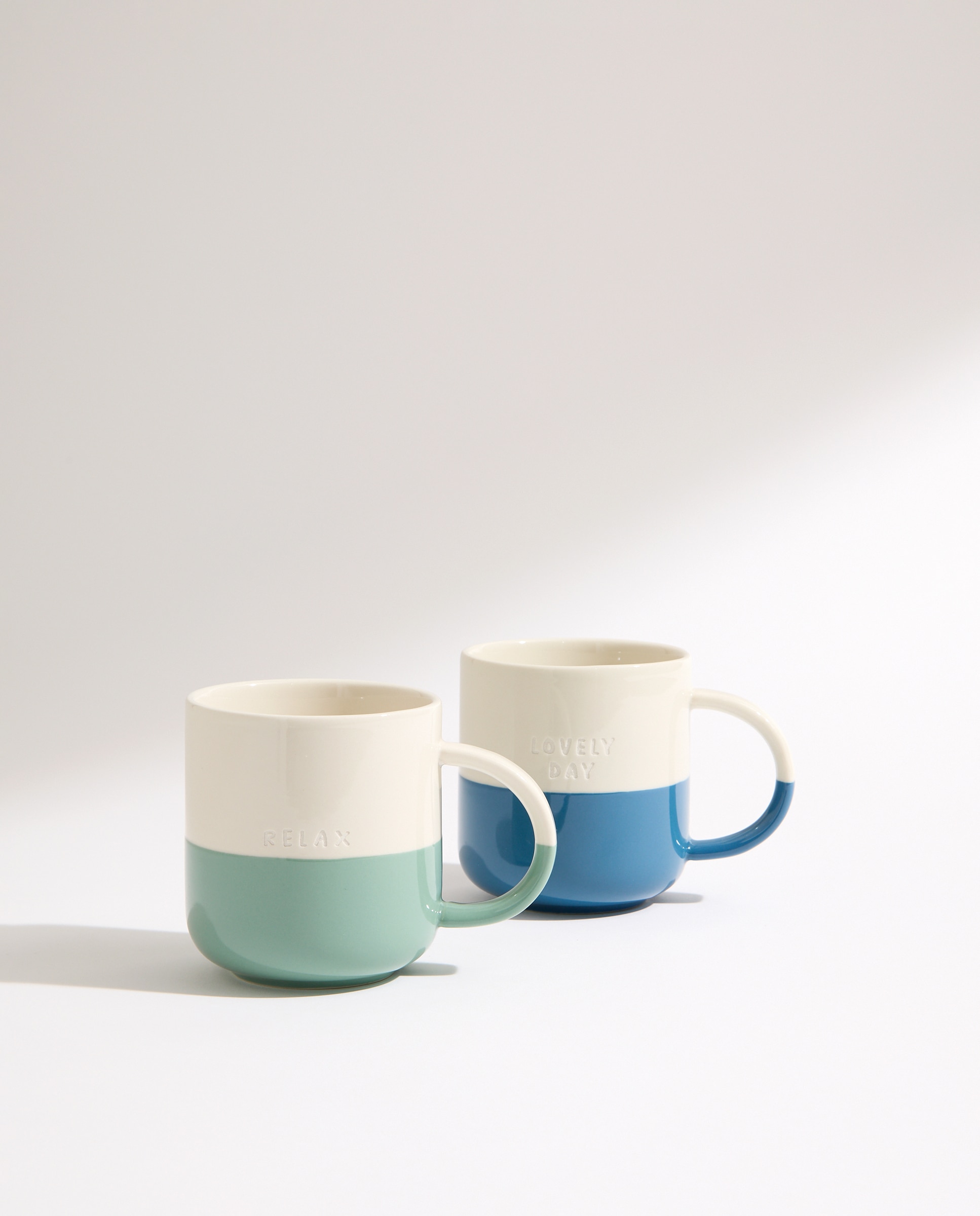 Set de 2 tazas mugs Bicolor Stone Azul-2
