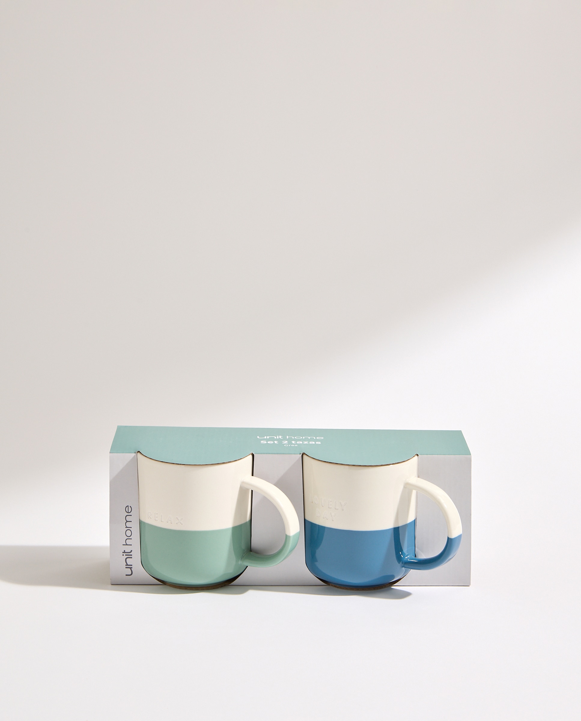 Set de 2 tazas mugs Bicolor Stone Azul-4