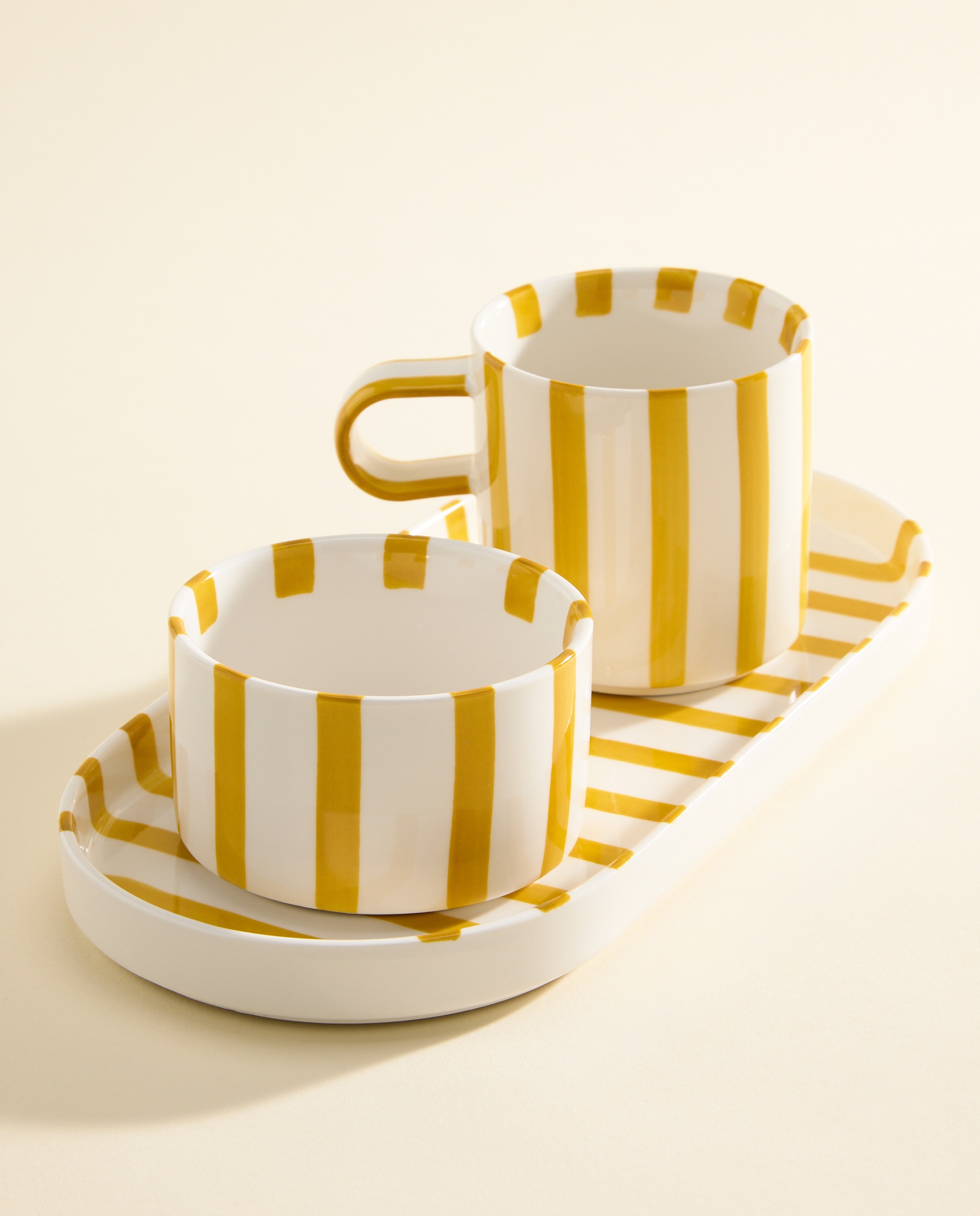 Imagen 0 de Set de desayuno de 3 piezas Rayas