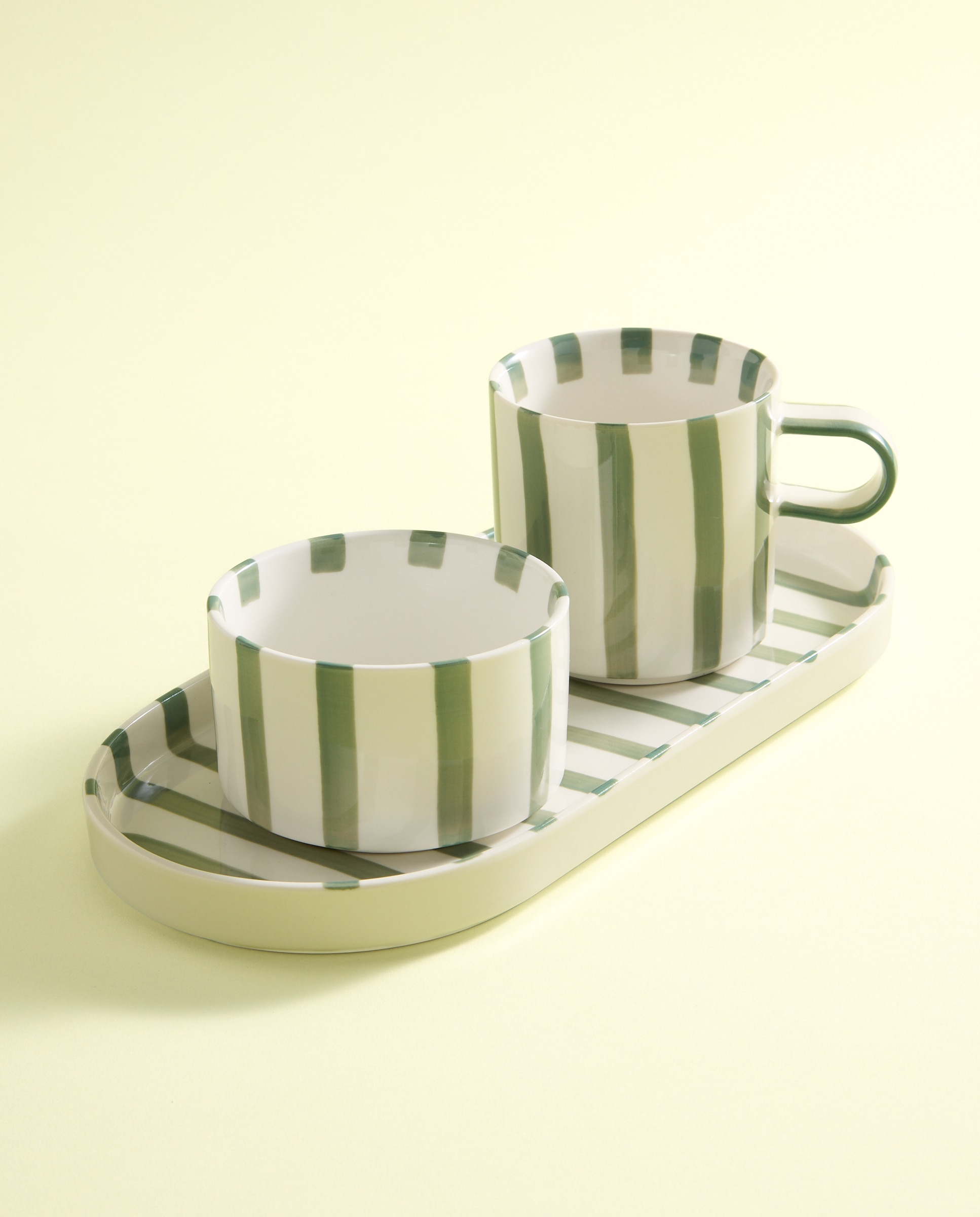 Imagen 0 de Set de desayuno de 3 piezas Rayas