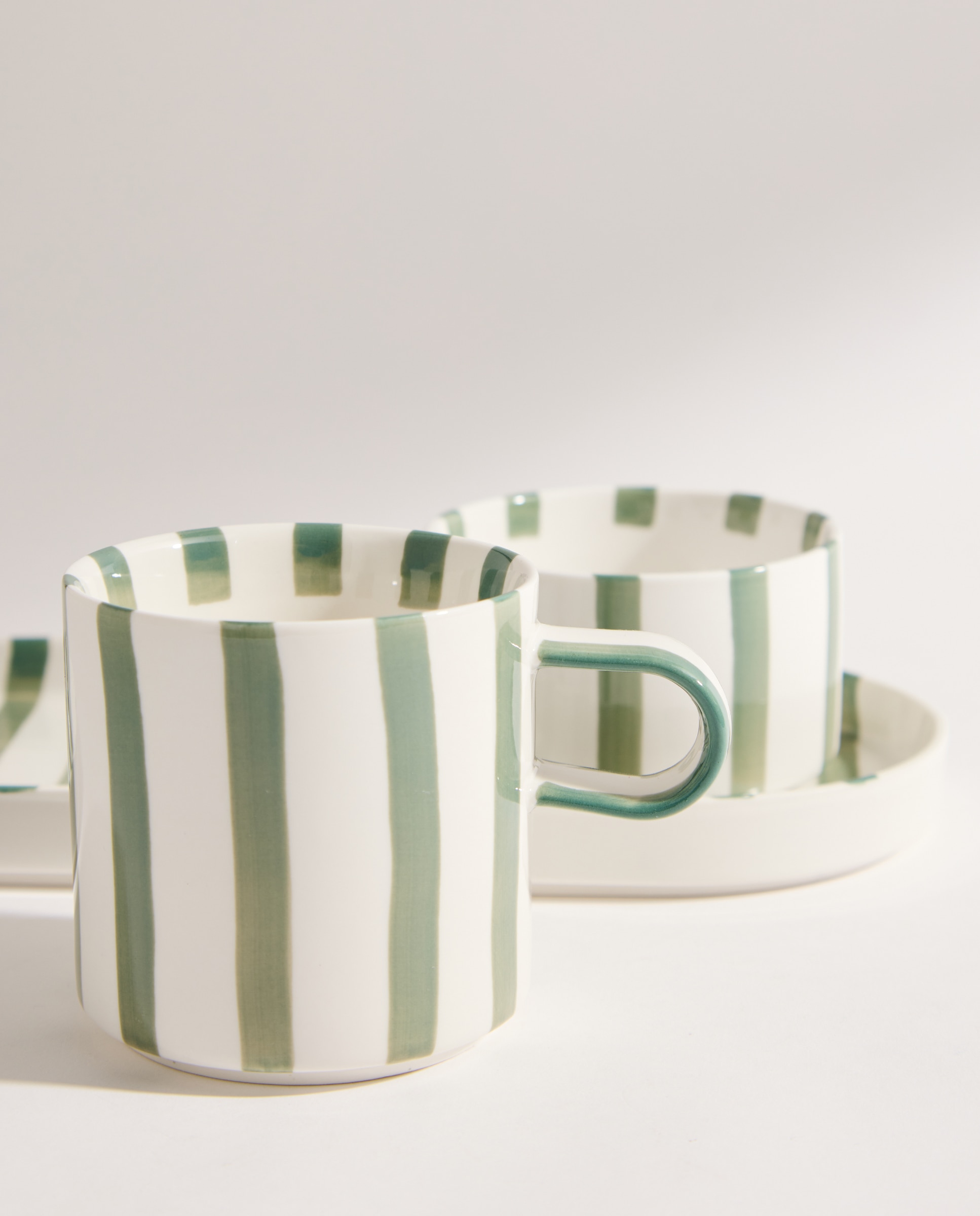 Set de desayuno de 3 piezas Rayas Verde-4
