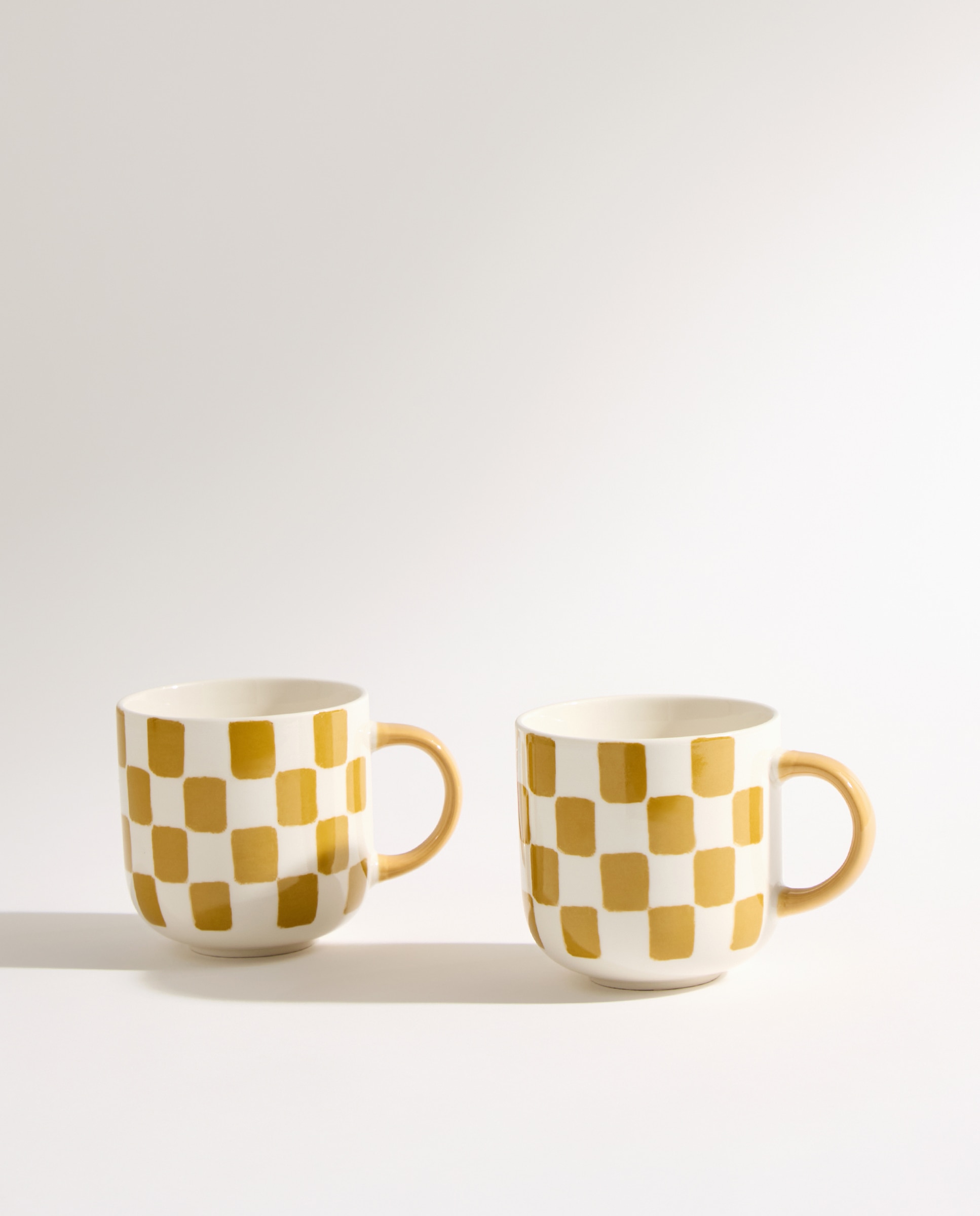 Set de 2 tazas mugs Damero Amarillo-2