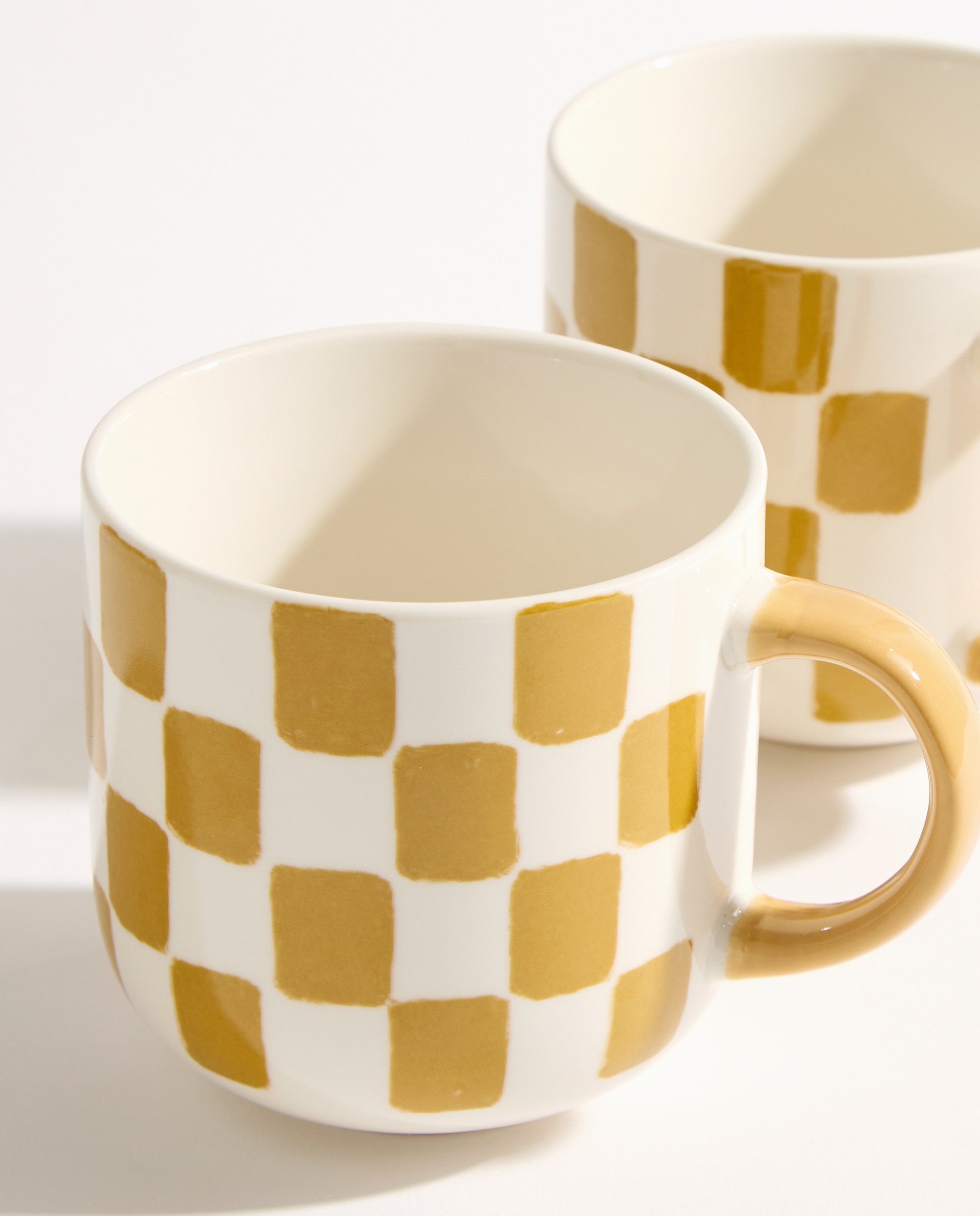 Set de 2 tazas mugs Damero Amarillo-3