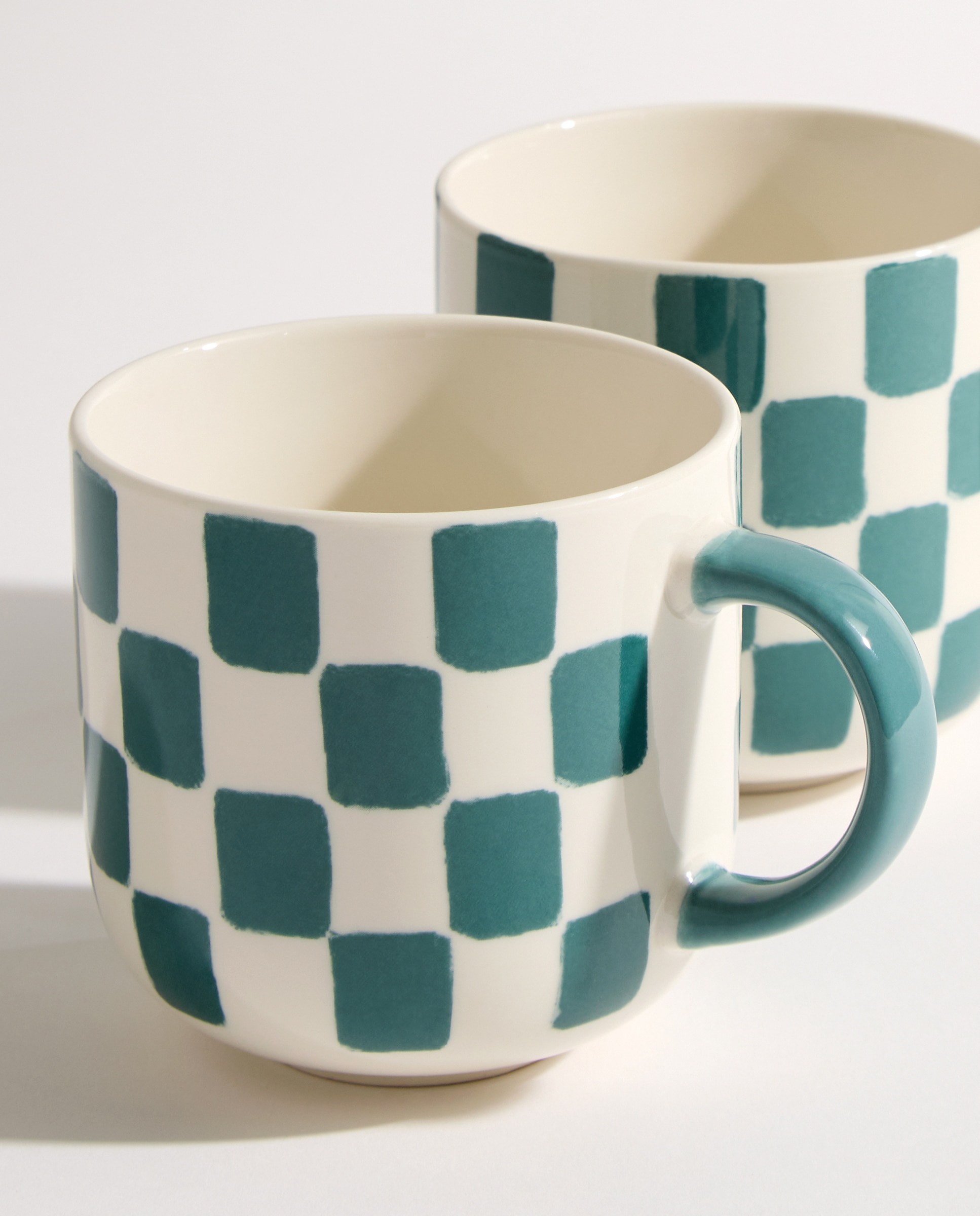 Set de 2 tazas mugs Damero Verde-3