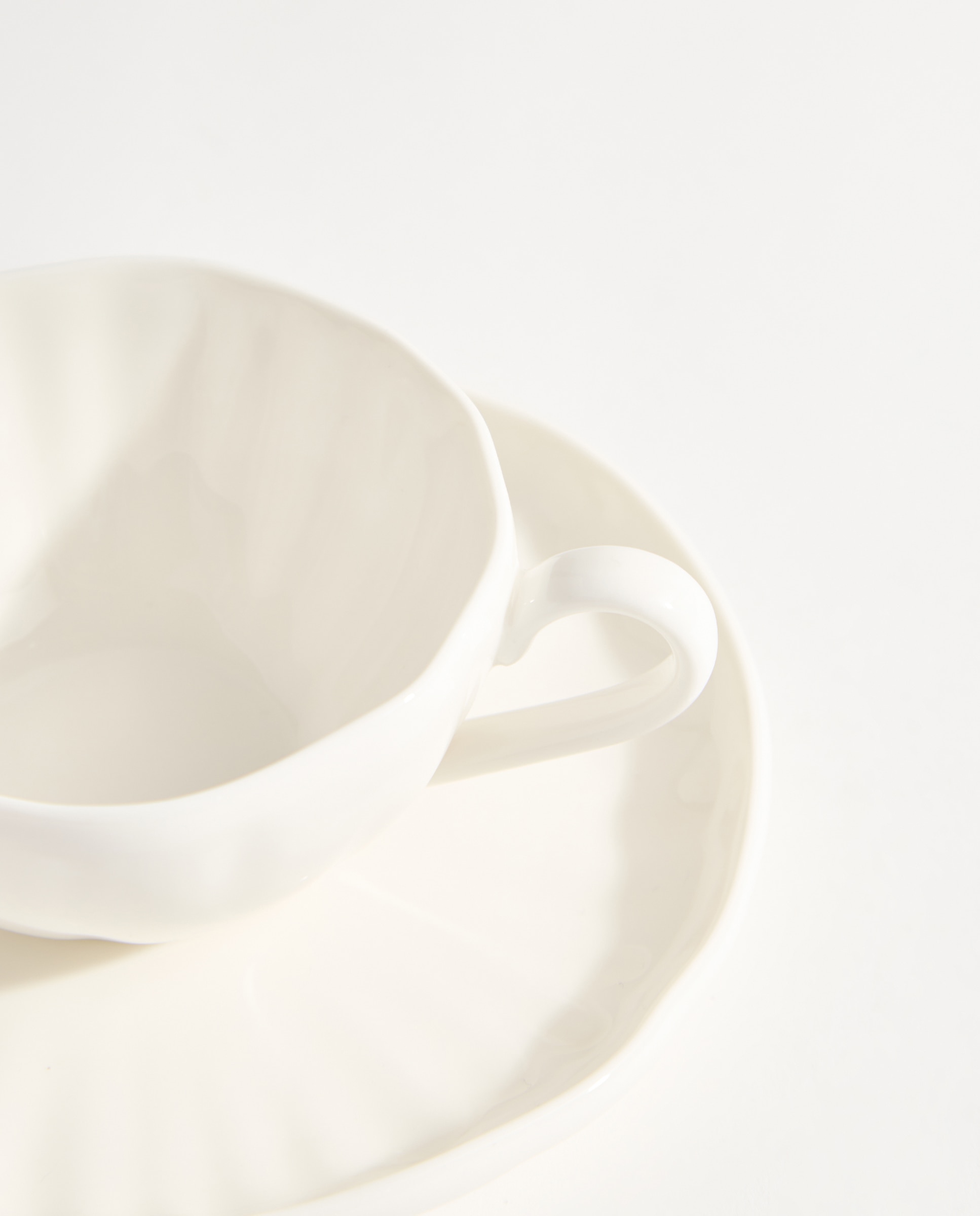 Taza de café con plato Lotus Blanco-3