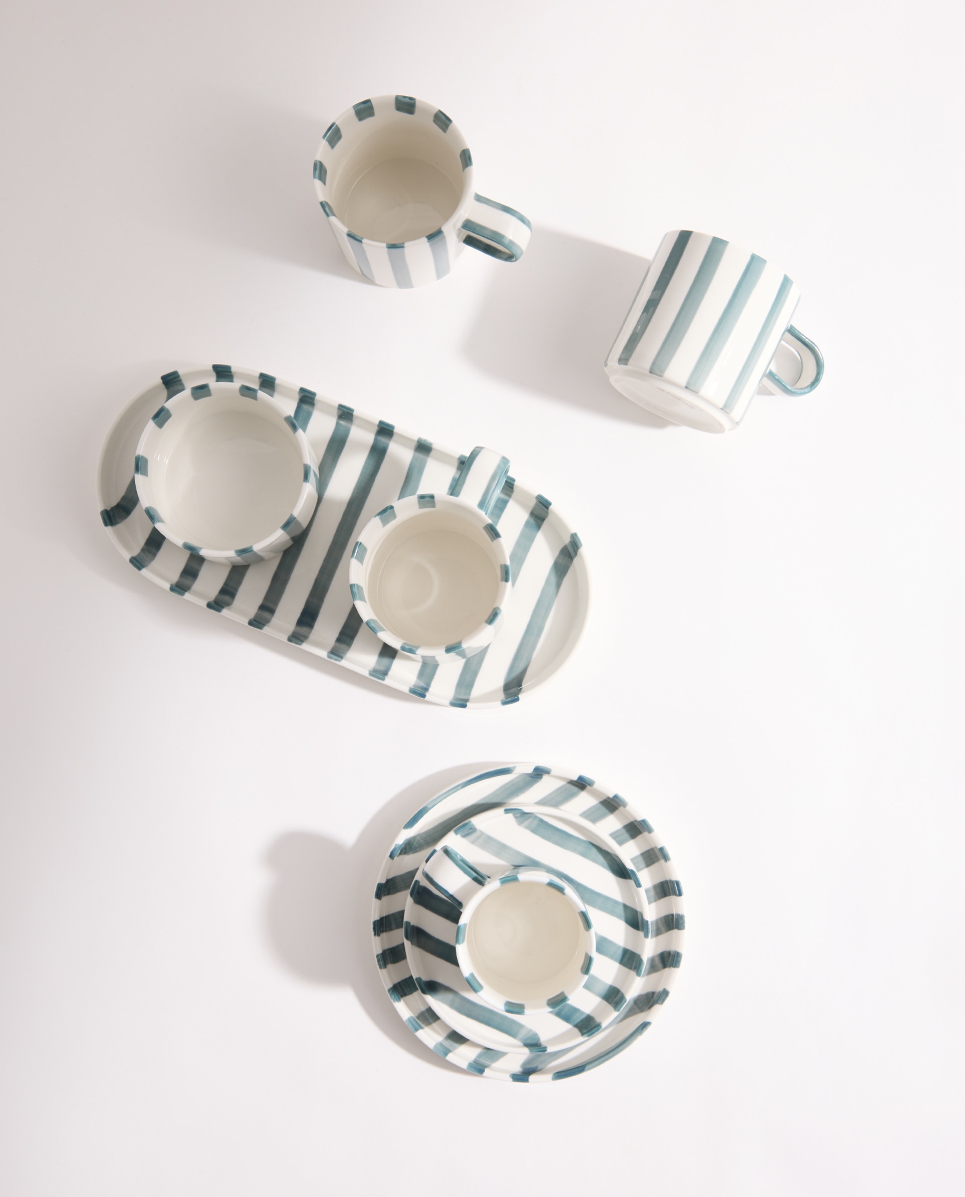 Set de 2 tazas mug Rayas Azul-5