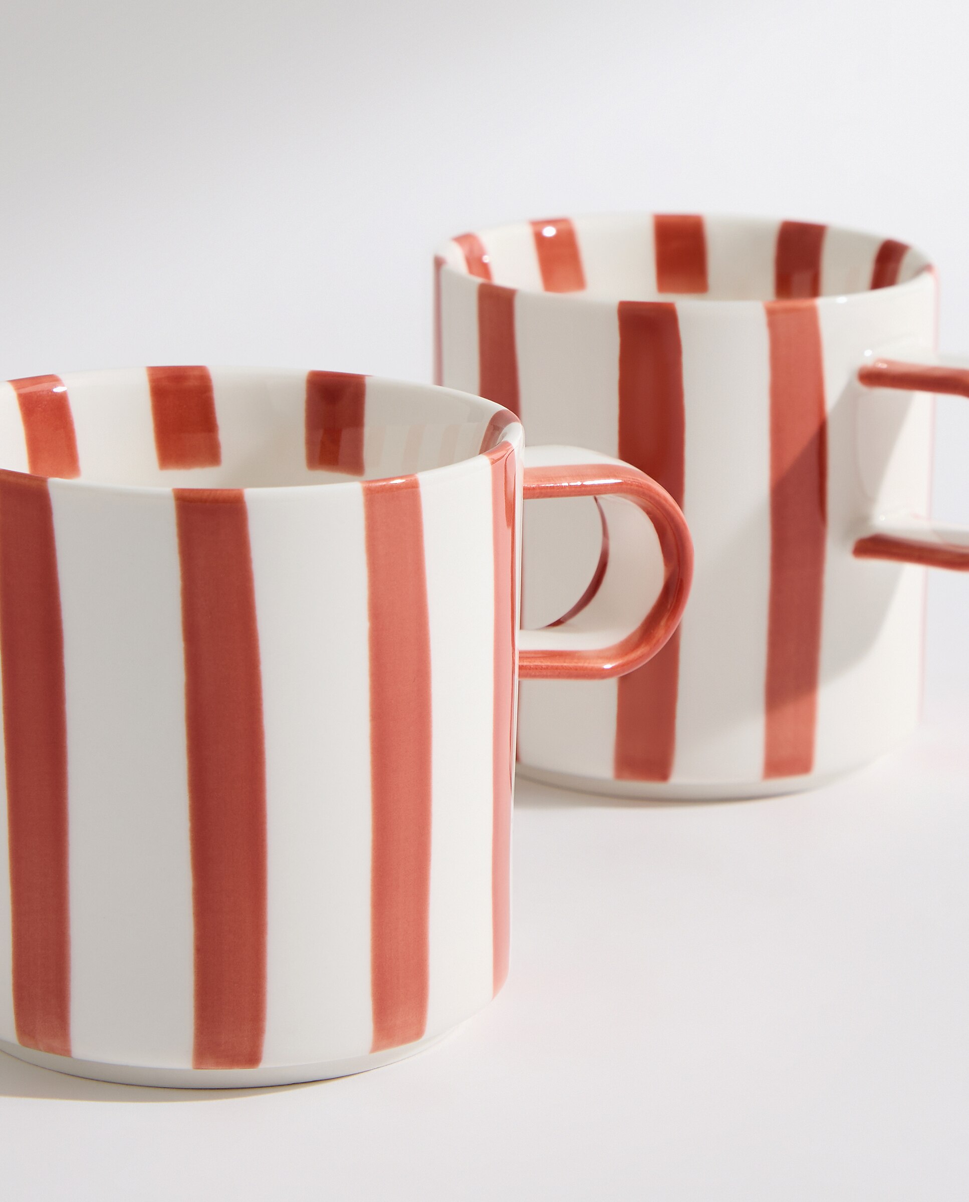 Set de 2 tazas mug Rayas Rojo-3