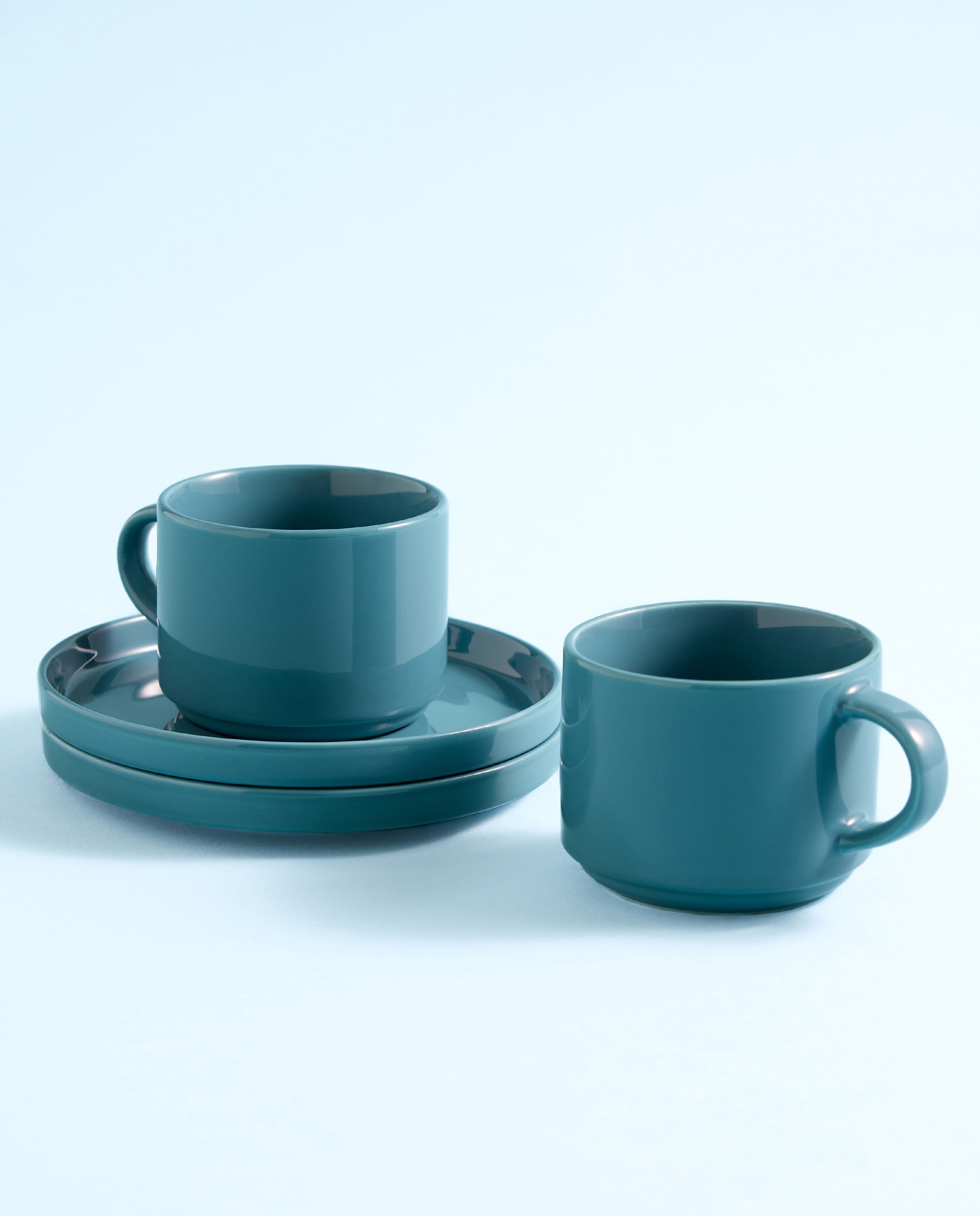 Imagen 0 de Set de 2 tazas de café con plato Siena