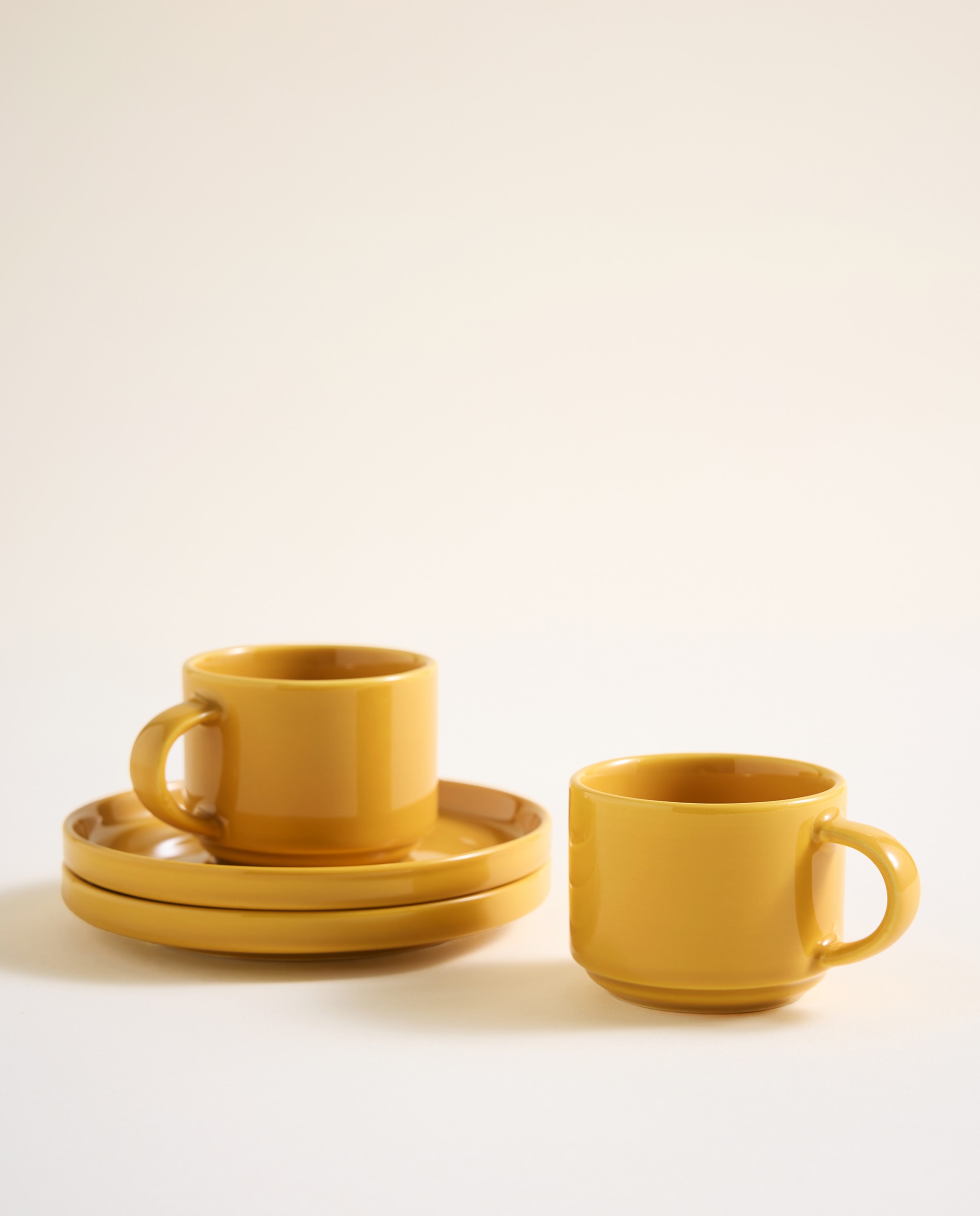 Imagen 0 de Set de 2 tazas de café con plato Siena