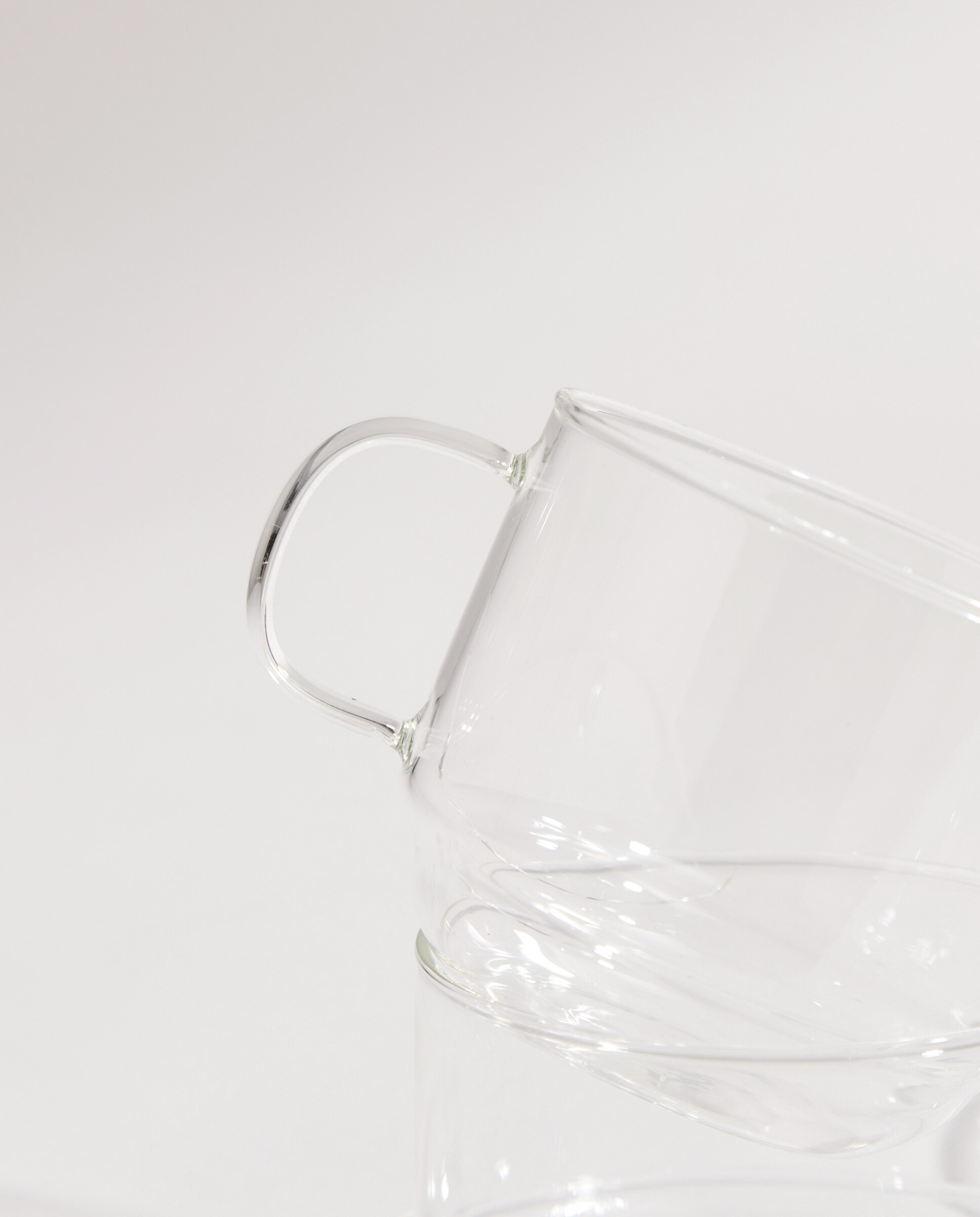 Set de 2 tazas de té con plato Lyon Transparente-3