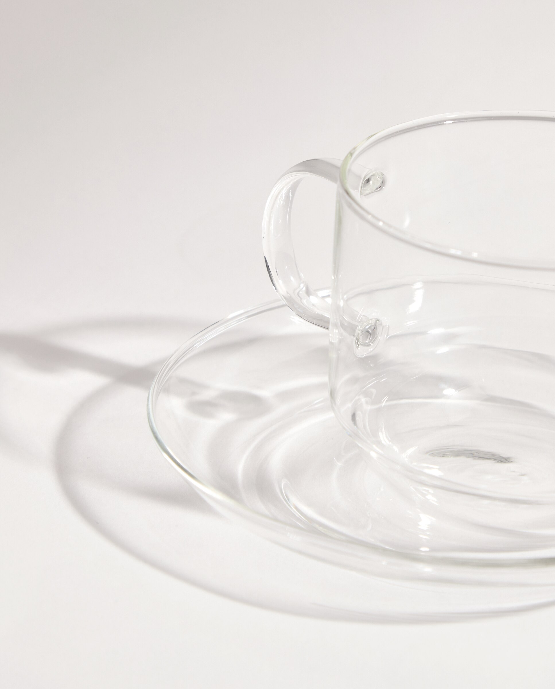 Set de 2 tazas de té con plato Lyon Transparente-4