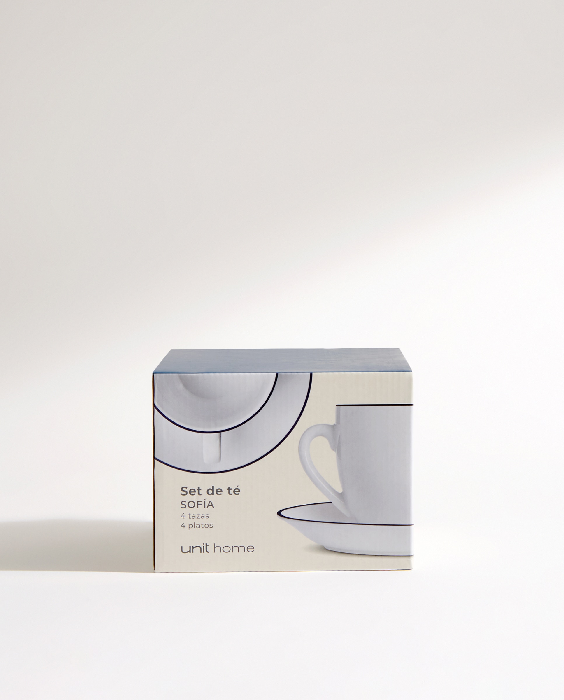 Set de 4 tazas de té con plato Sofía Azul oscuro-5