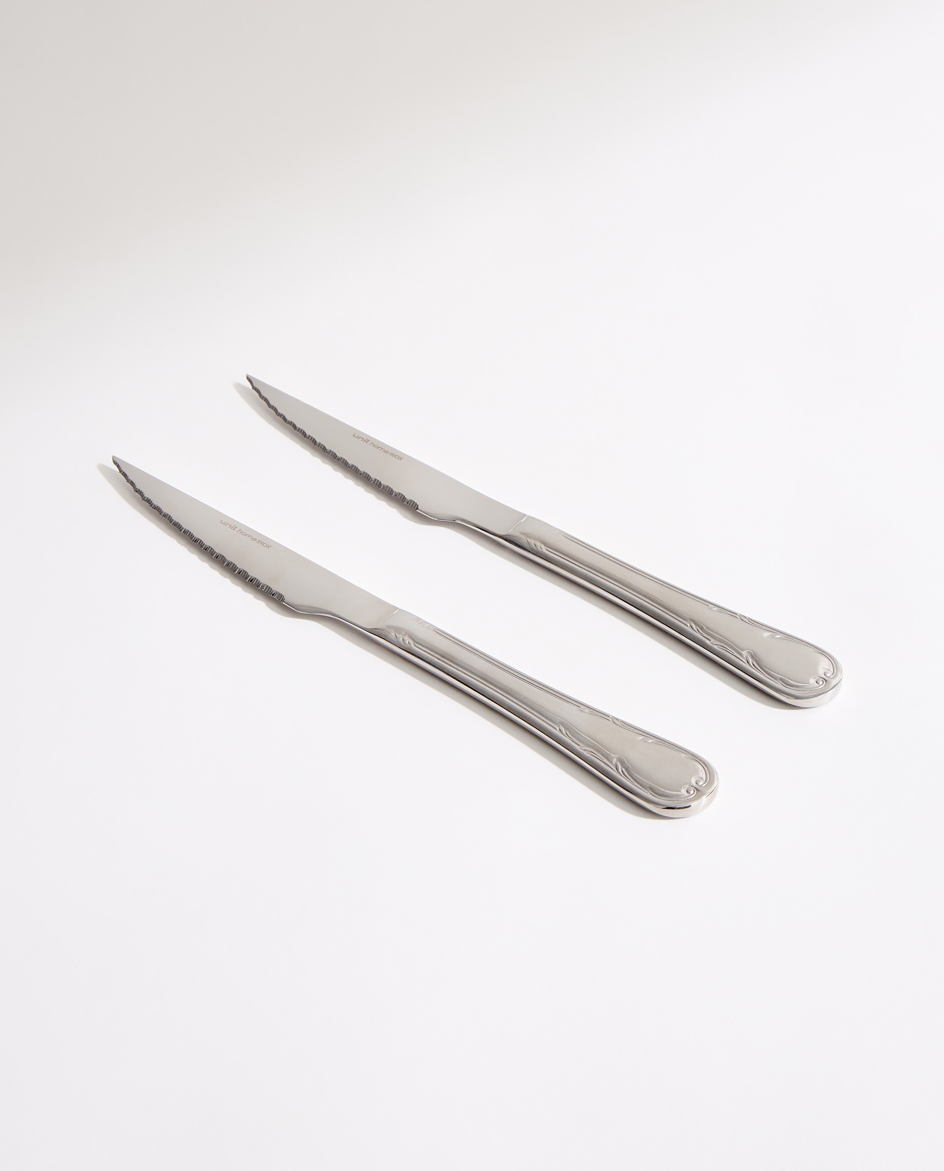 Set de 2 cuchillos de carne Clasic Plateado-2