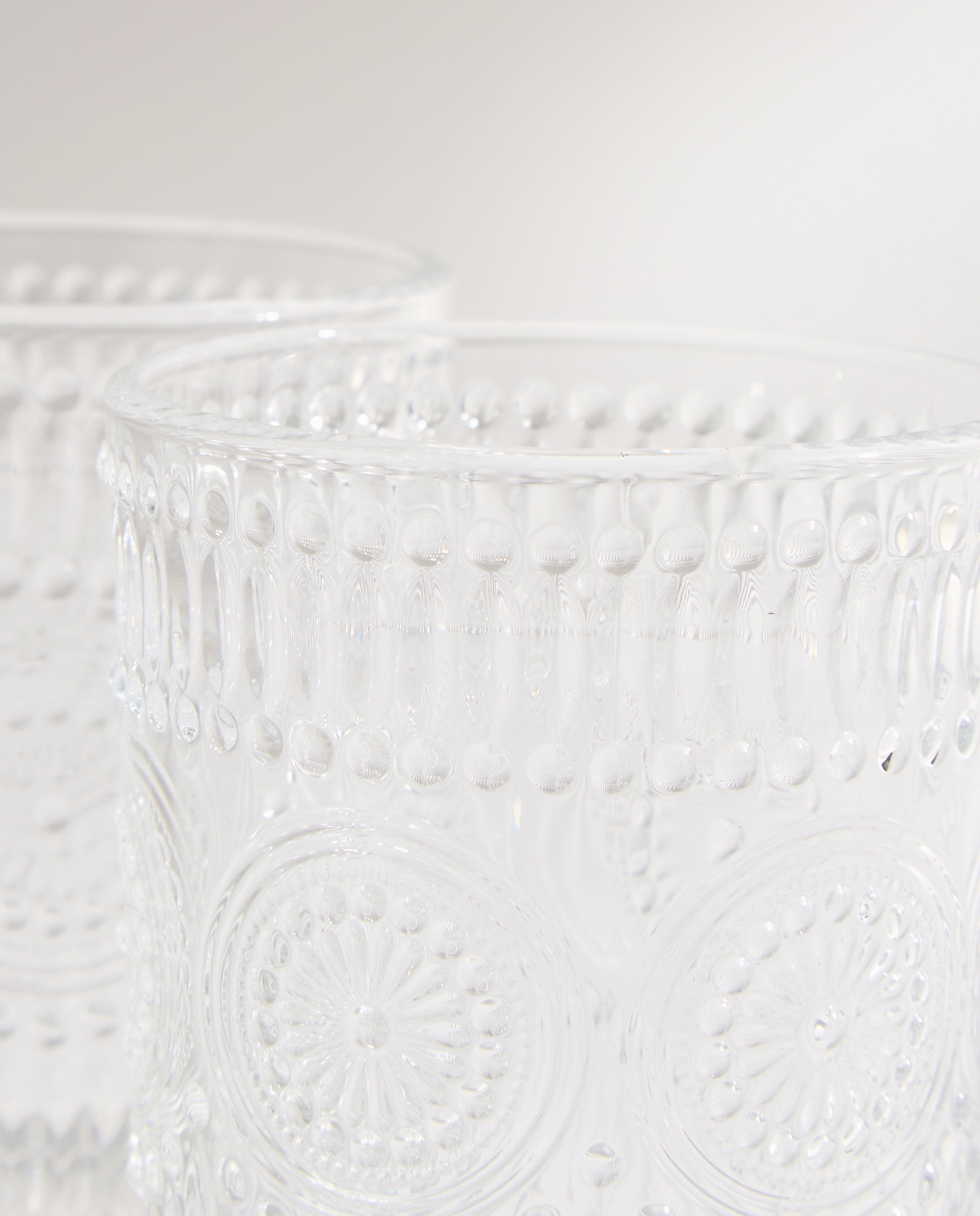 Set de 2 vasos bajos Damasco Transparente-2