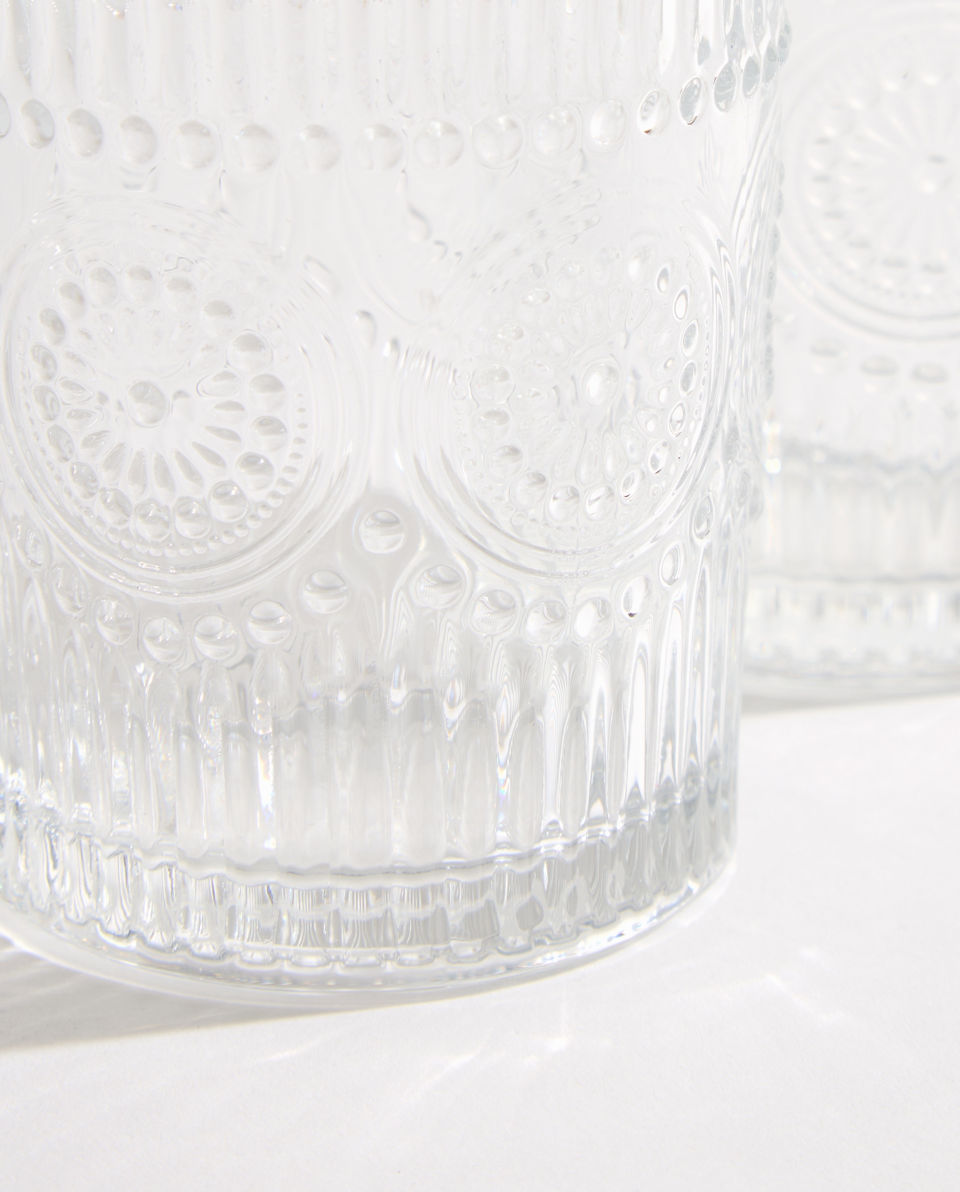 Set de 2 vasos bajos Damasco Transparente-3