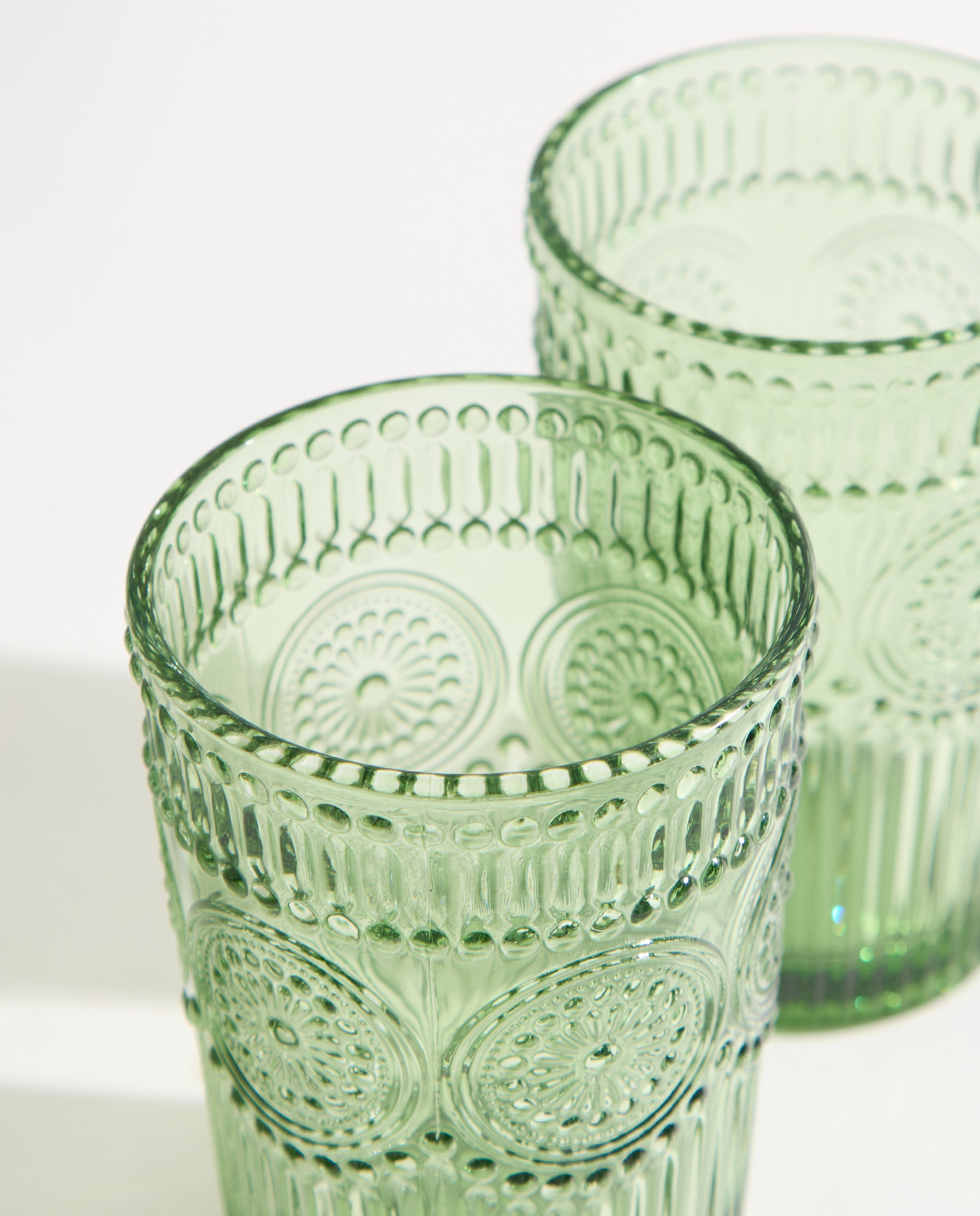 Set de 2 vasos altos Damasco Verde-2