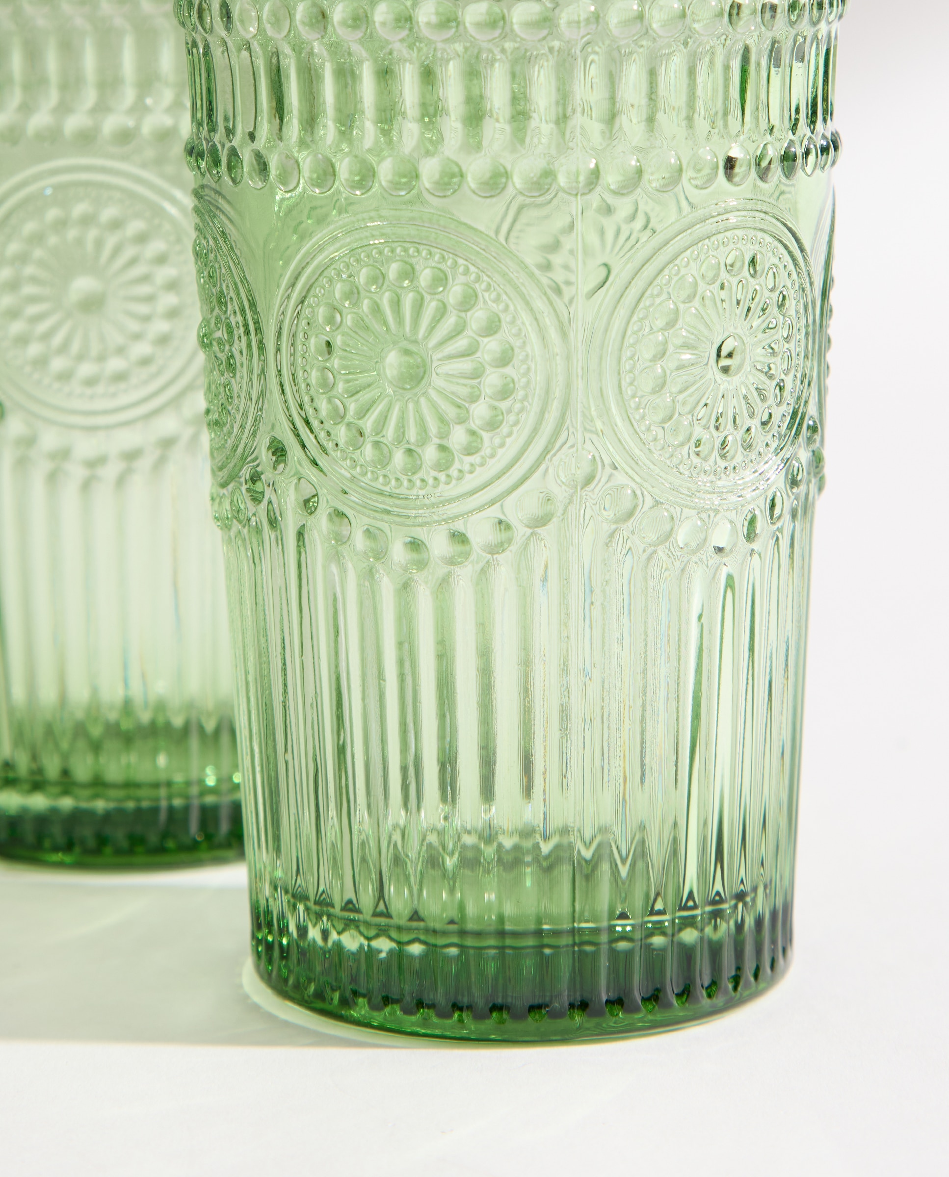 Set de 2 vasos altos Damasco Verde-3